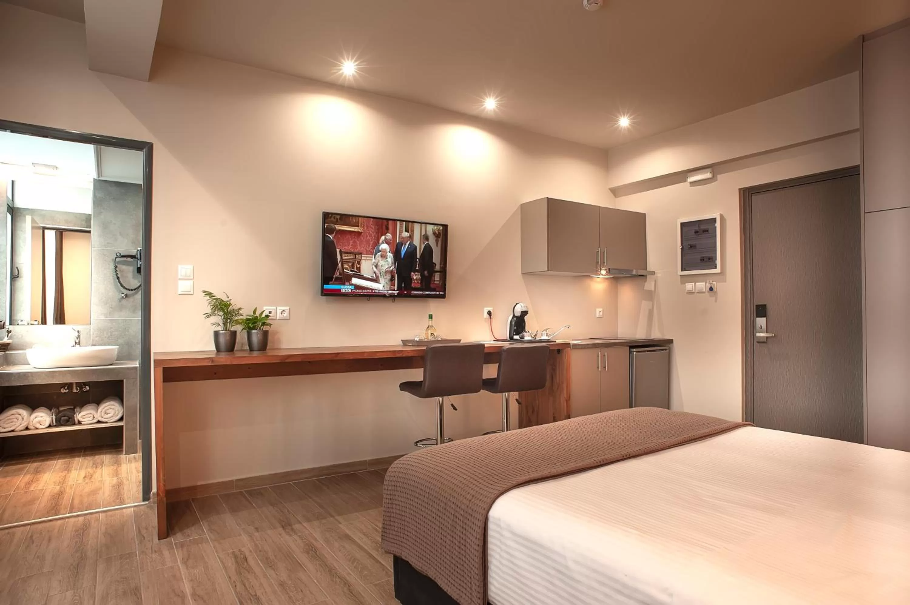 TV and multimedia, Bed in Pallada Athens boutique rooms & apartments