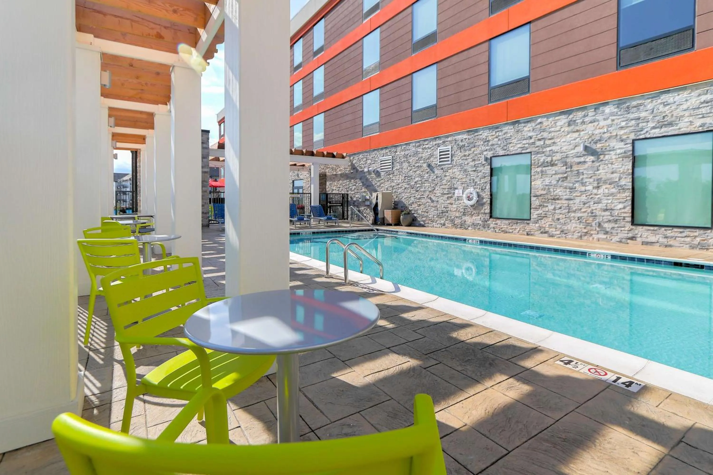Pool view in Home2 Suites By Hilton Alcoa Knoxville Airport