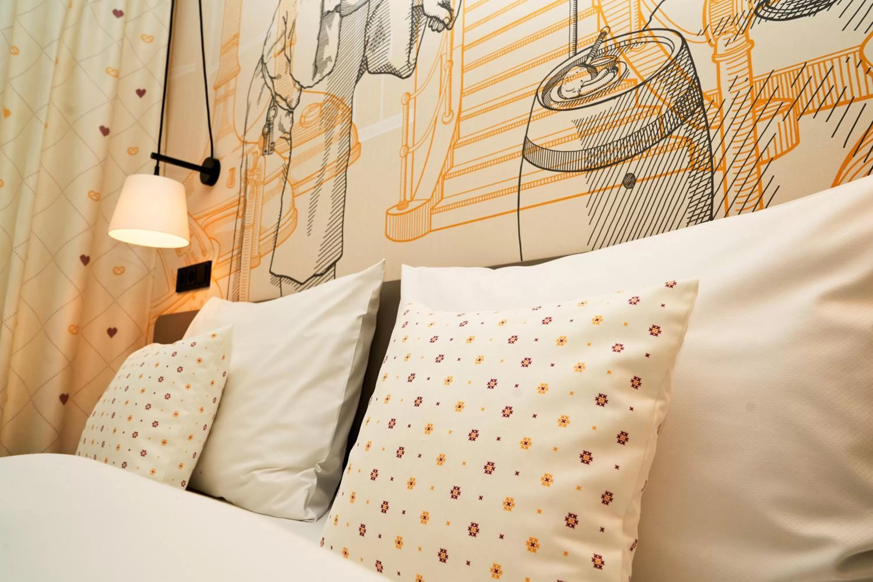 Bed in McDreams Hotel München-Nord