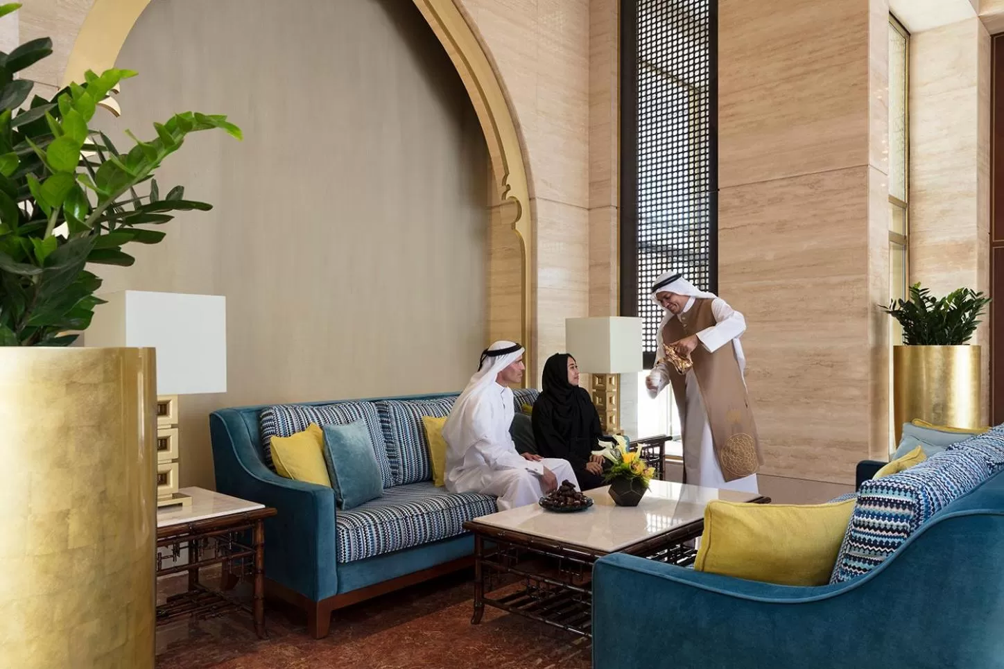 Seating area in Al Najada Doha Hotel by Tivoli