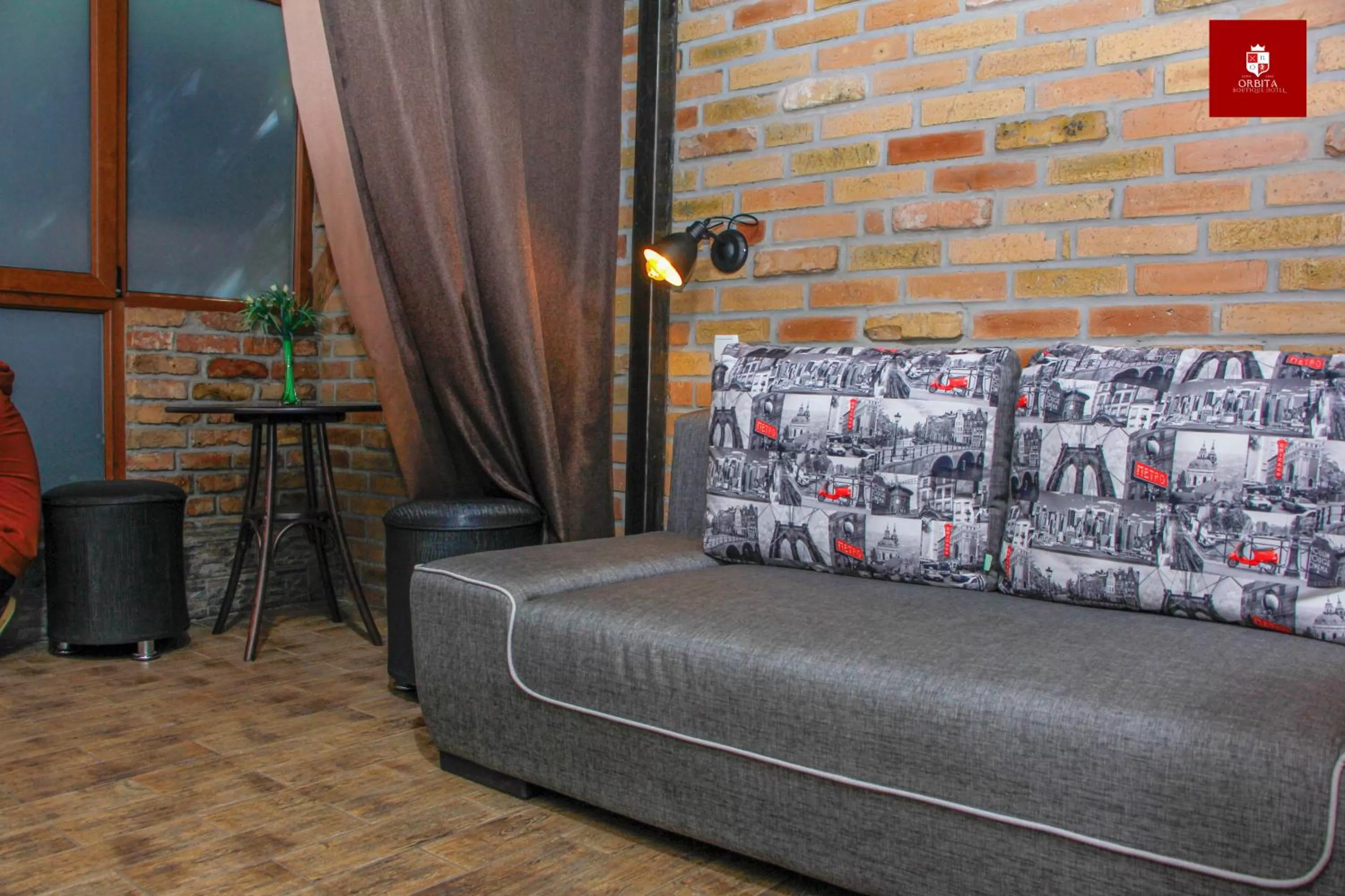 Seating area in Orbita hotel Shymkent