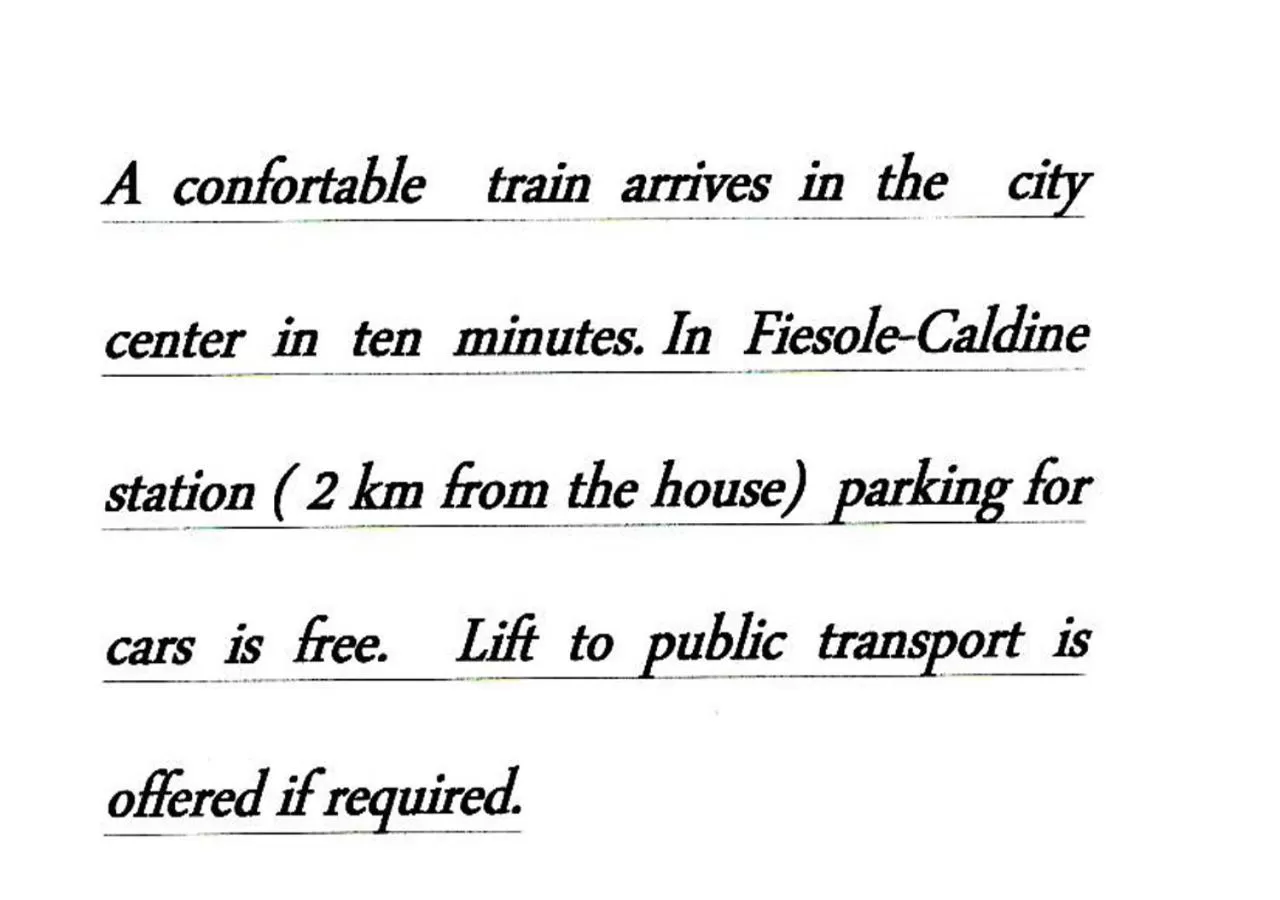 Area and facilities in Independent loft on Florence's hills