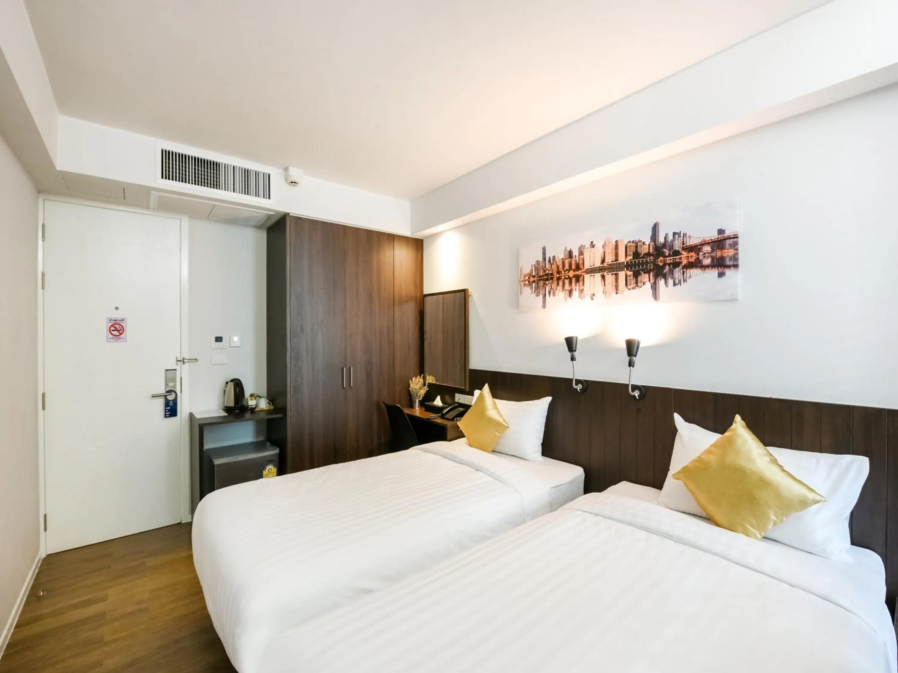 Bed in Kitzio House Hotel Huai Kwang