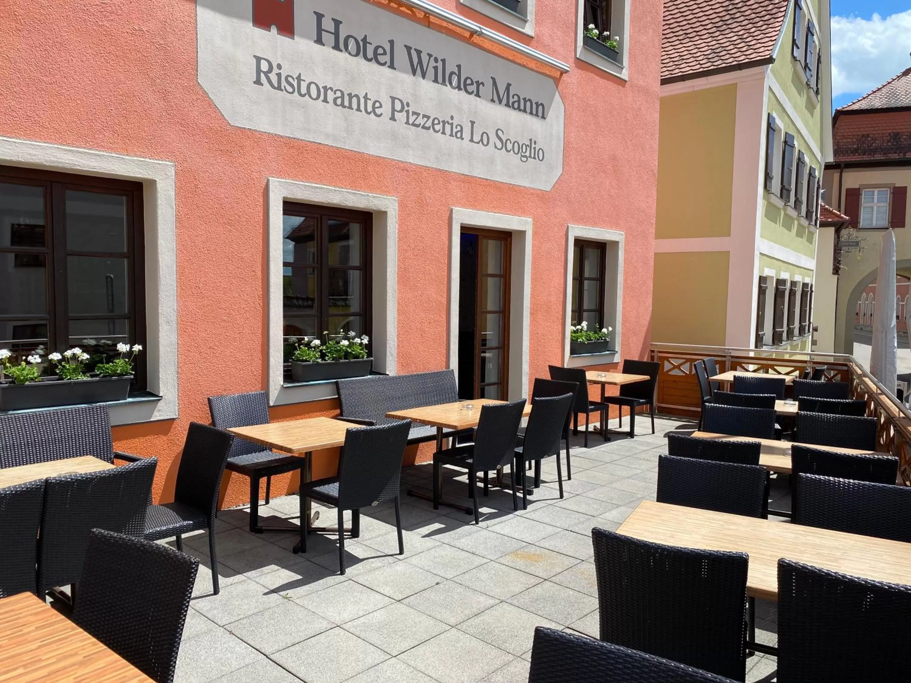 Patio in Hotel Wilder Mann