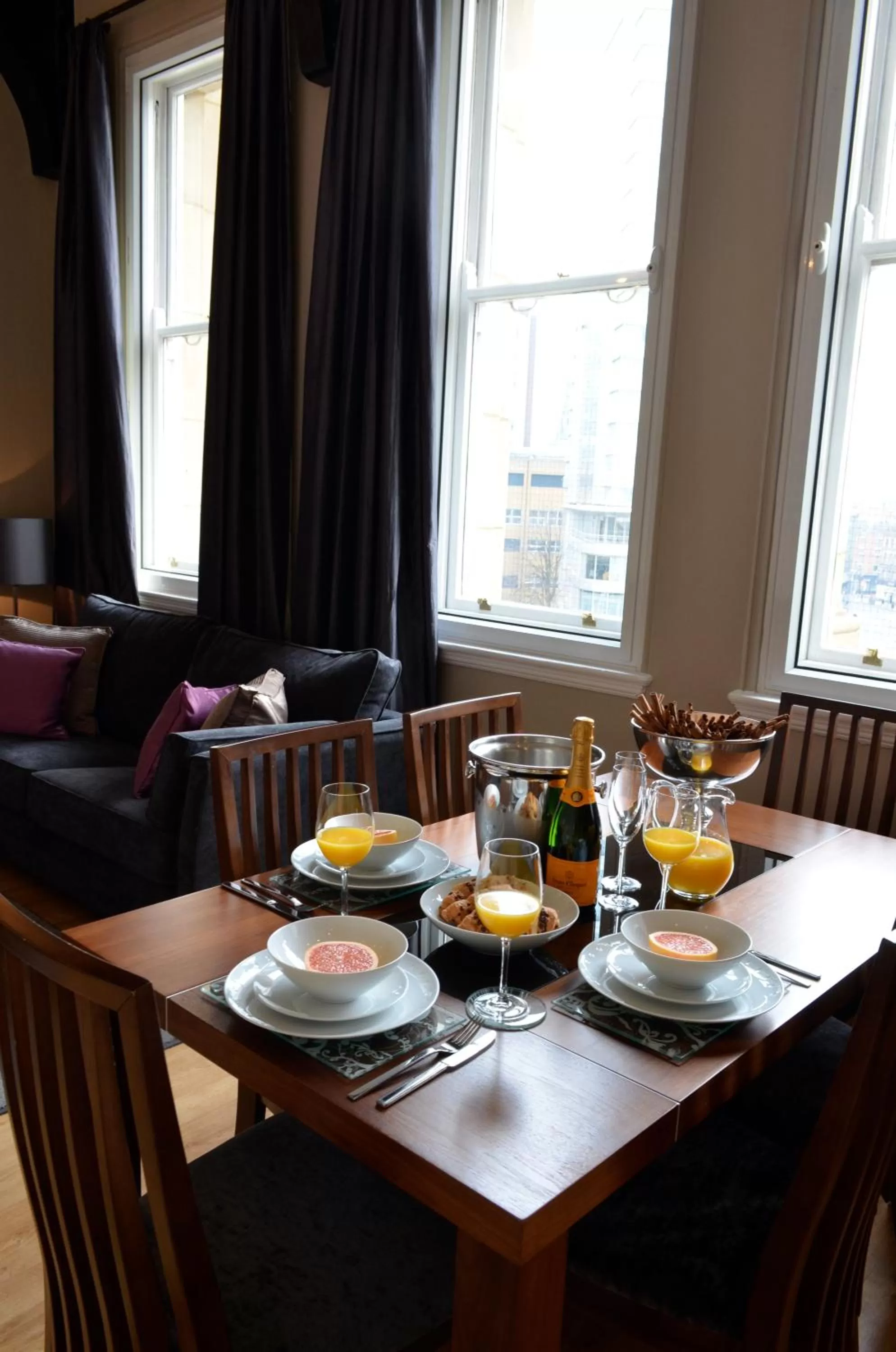 Dining area in Quebecs Luxury Aparthotel