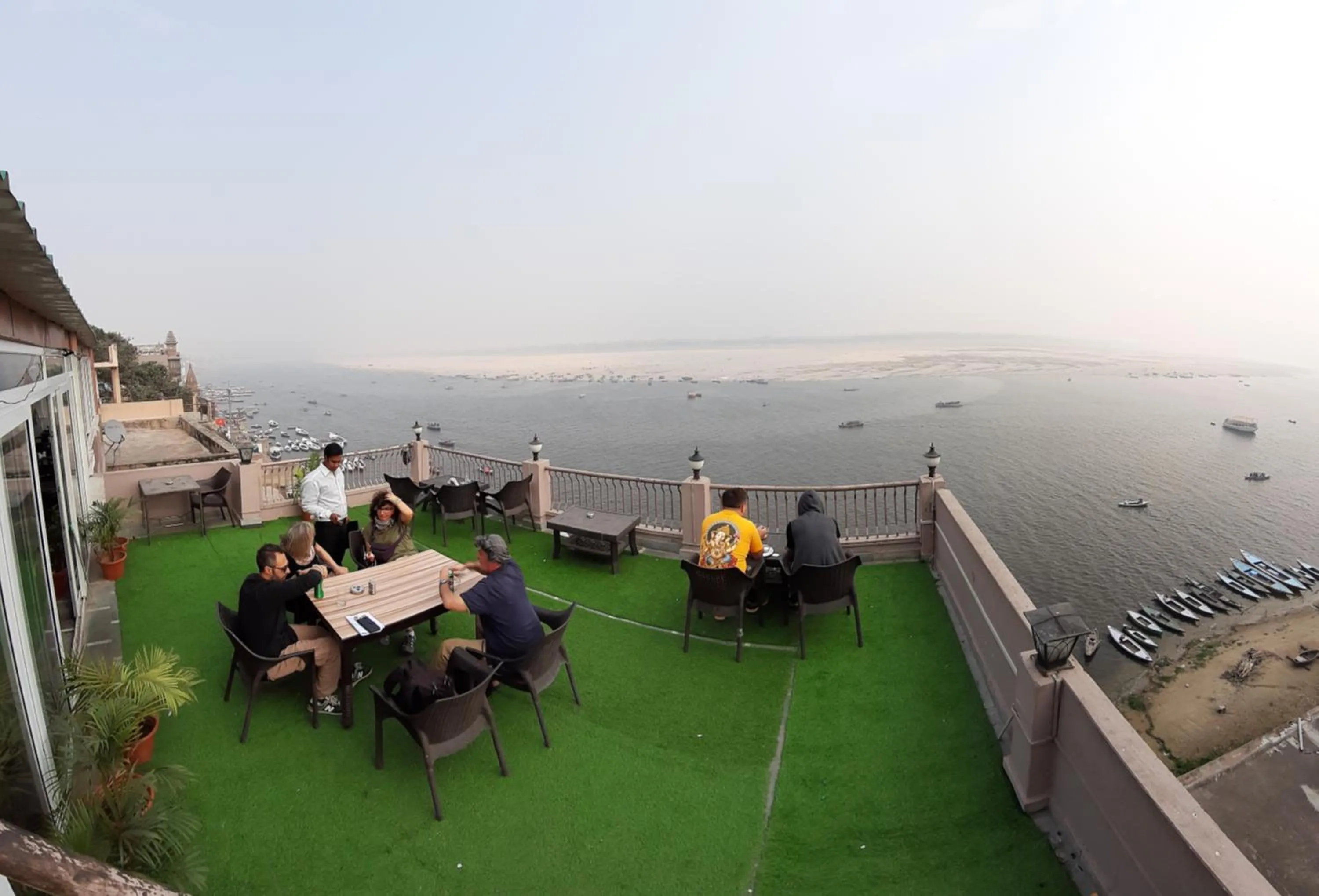 Balcony/Terrace in Hotel Sita (place on the heritage ghats of benaras)