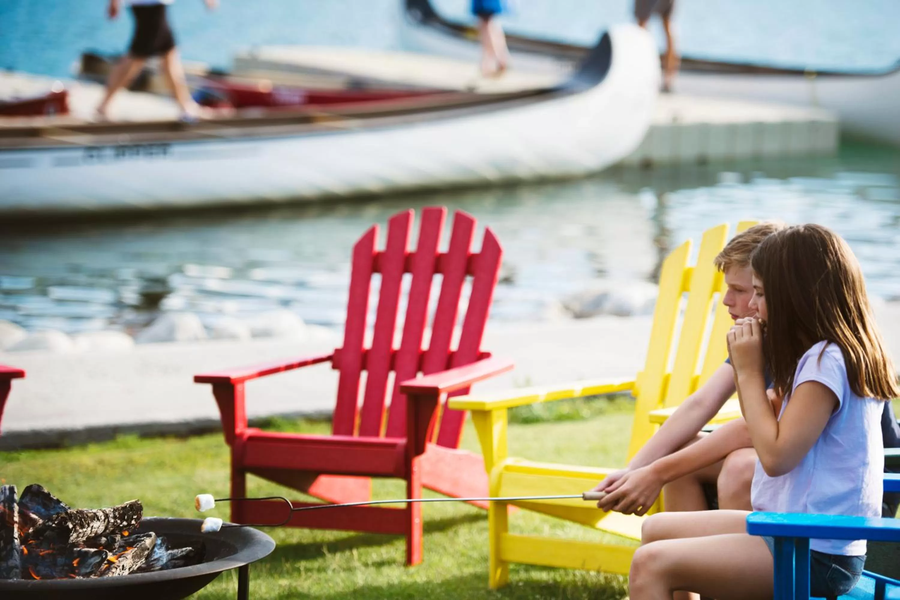 Mountain view in Fairmont Jasper Park Lodge