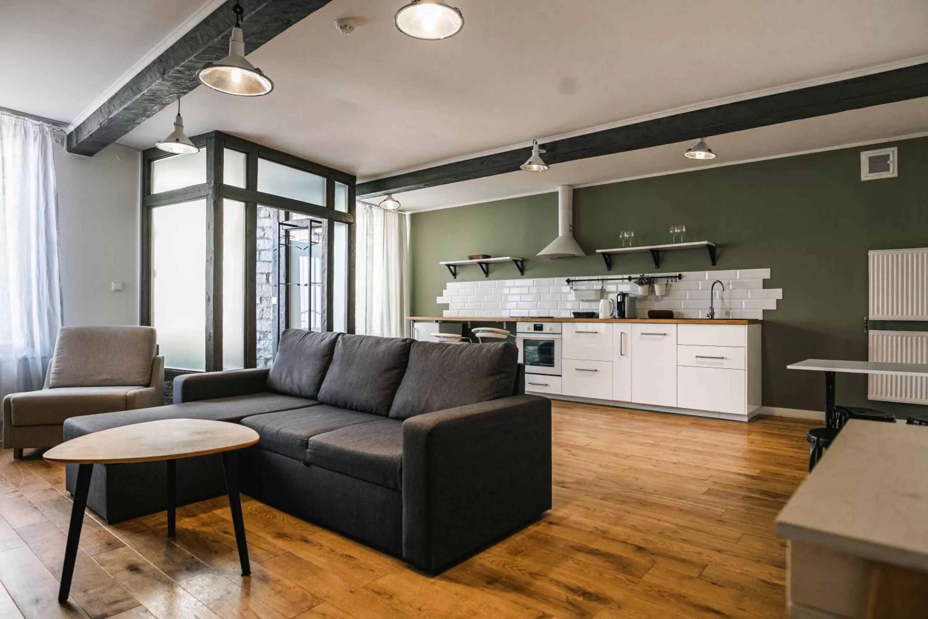 Kitchen or kitchenette in Johan Design & SPA Hotel