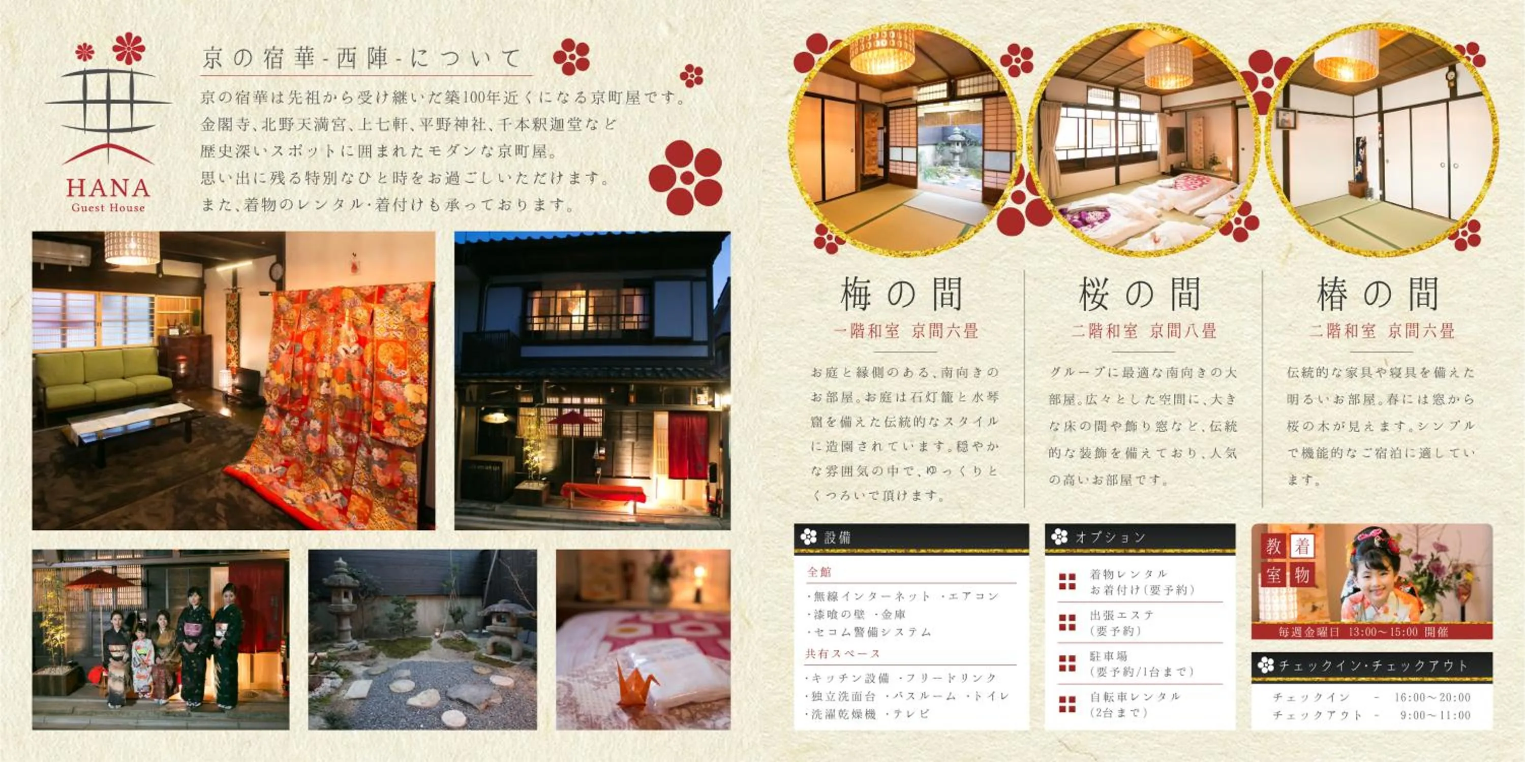 Area and facilities in Guesthouse HANA Nishijin
