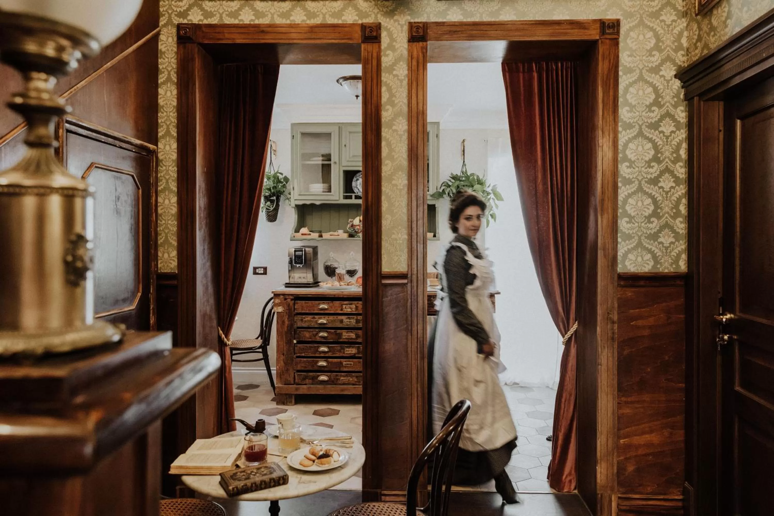 Kitchen or kitchenette in Locanda della Vittoria