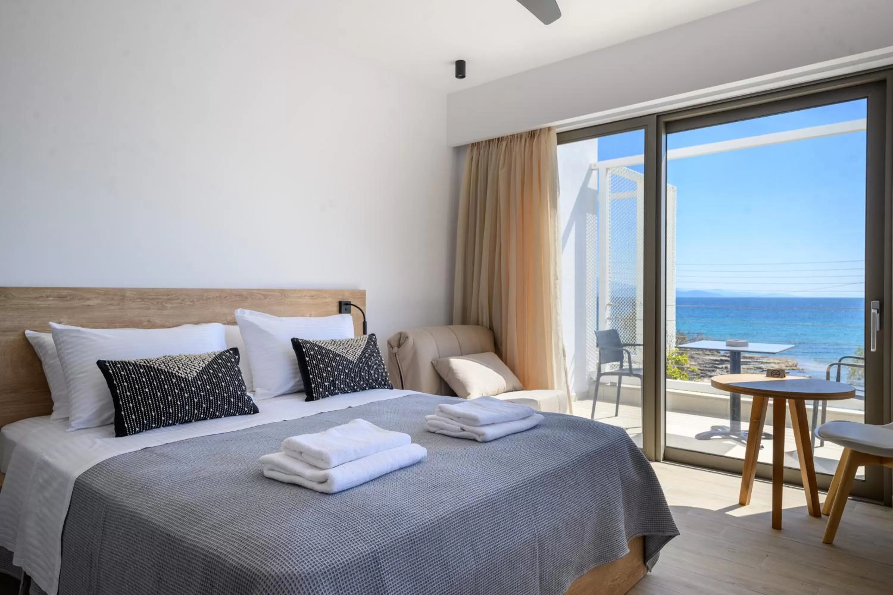 Bed in CUBES ON THE BEACH Athens Airport