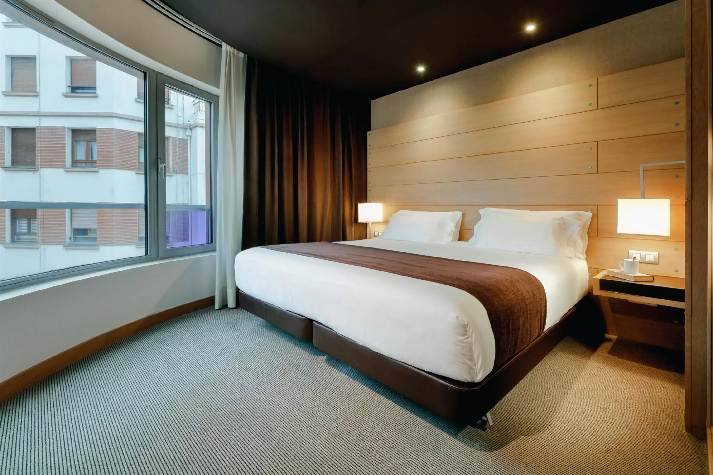 Bedroom, Bed in Hesperia Bilbao