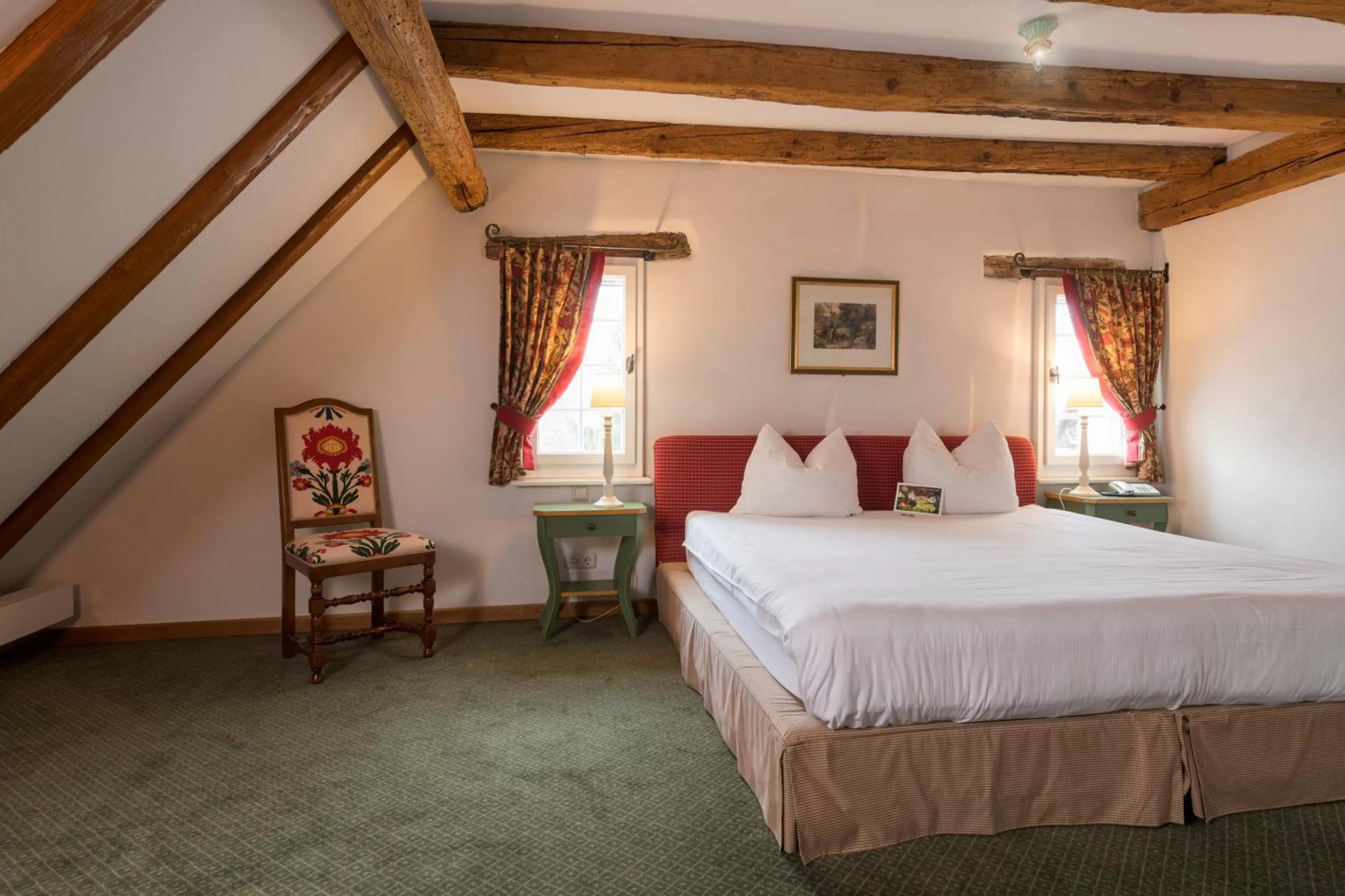 Bedroom, Bed in Hotel & Restaurant Alte Rheinmühle