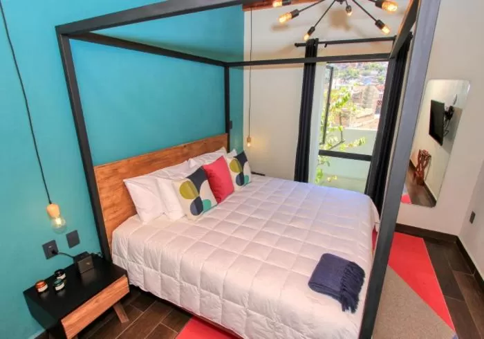 Bed in Antigua Trece Hotel Fusión & SPA