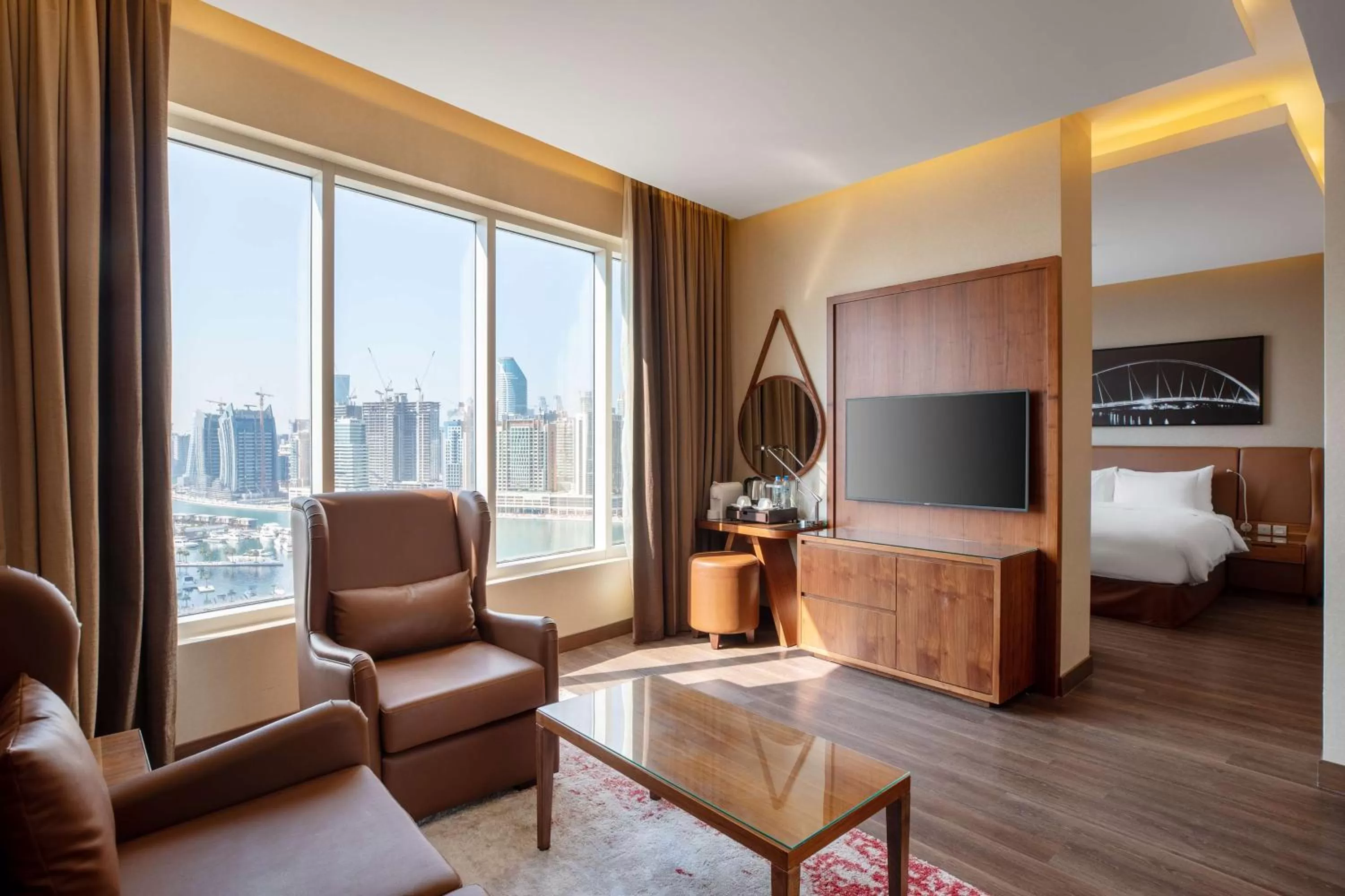 Photo of the whole room, Bed in Radisson Blu Hotel, Dubai Canal View