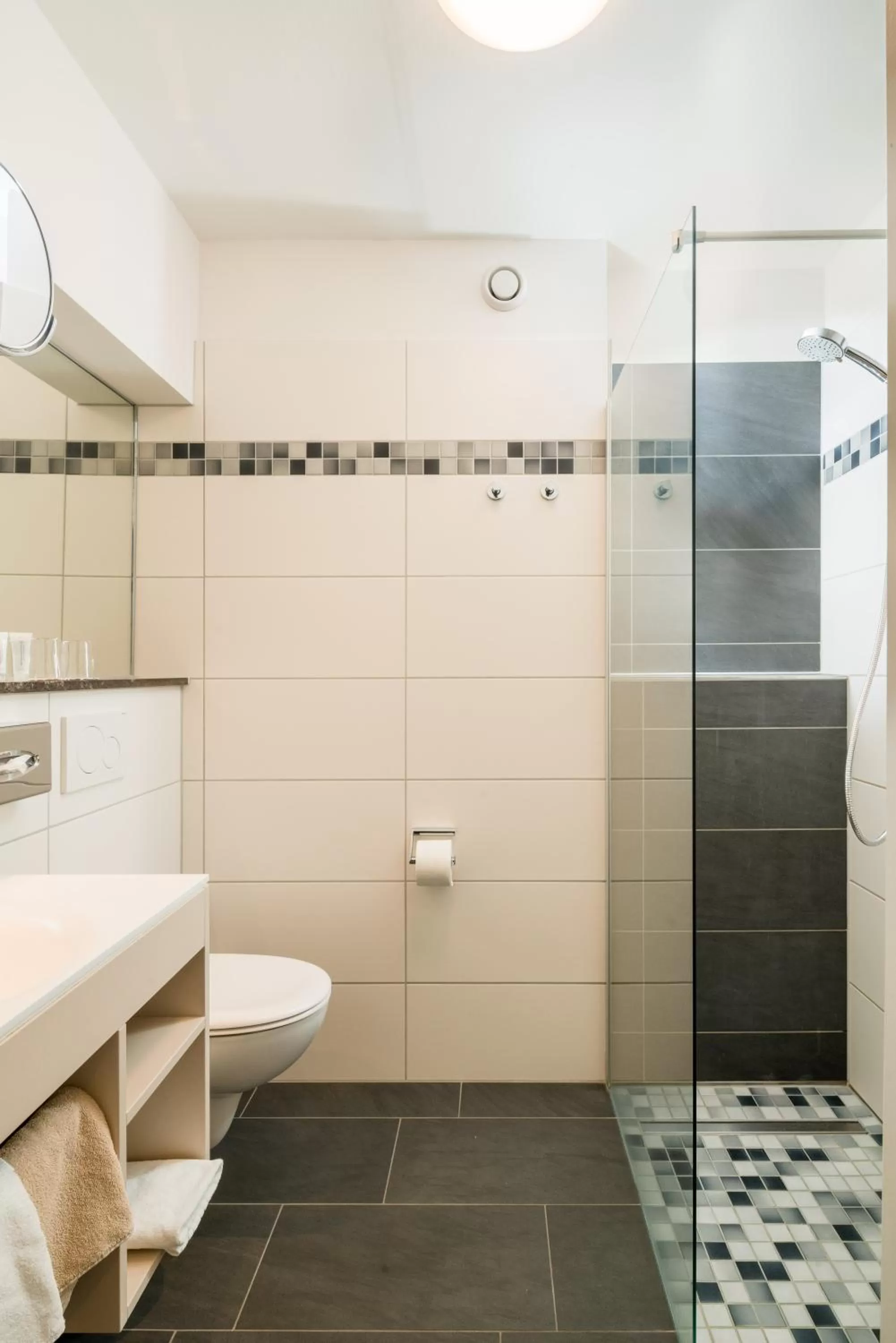 Shower in Hotel Blumlage