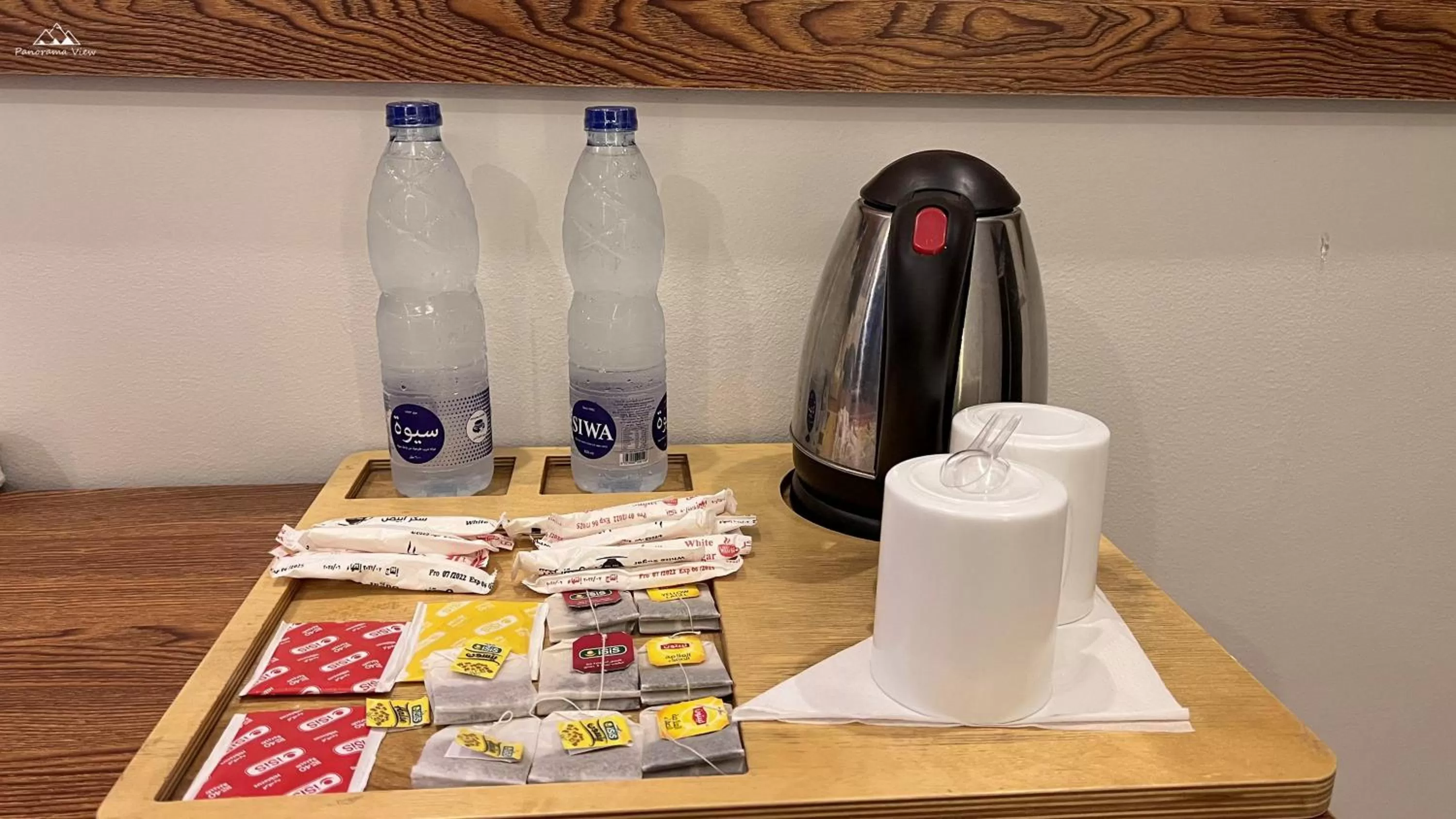 Coffee/tea facilities in PANORAMA view pyramids