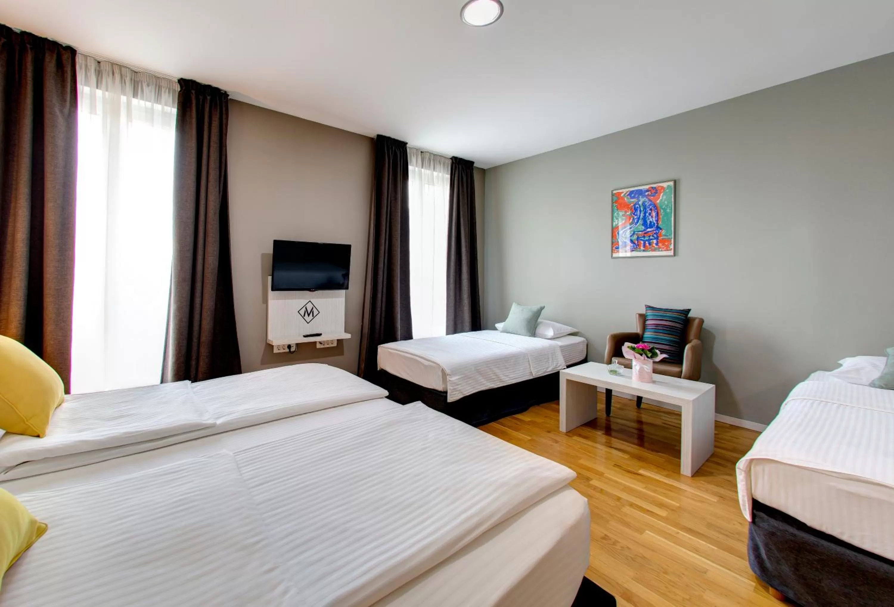 Bed in Hotel Villa Milas