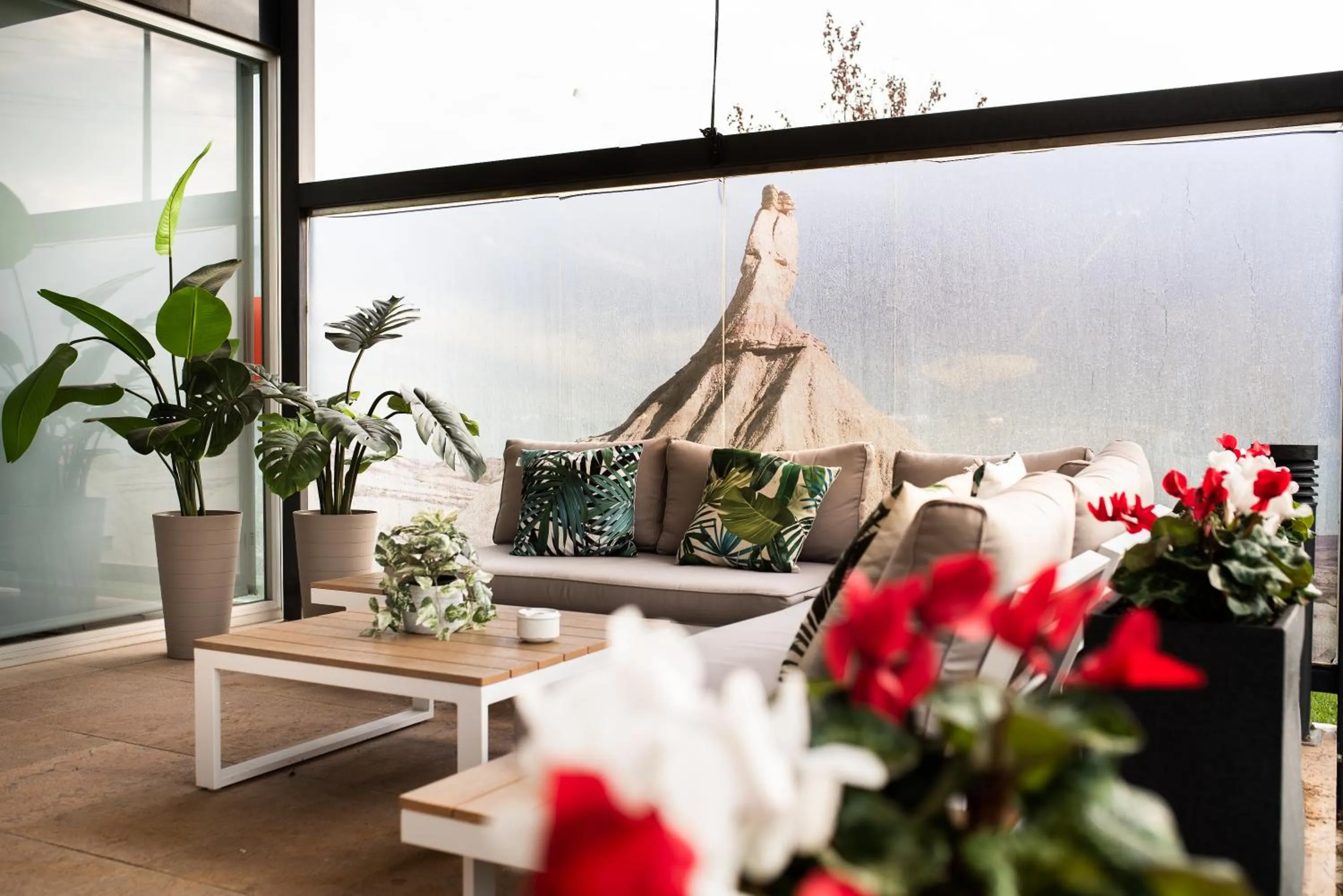 Balcony/Terrace in Hotel Bed4U Tudela