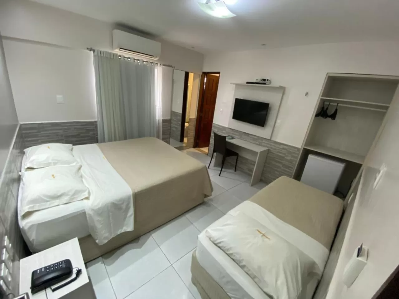 Bed in Hotel Pousada Costa do Atlântico