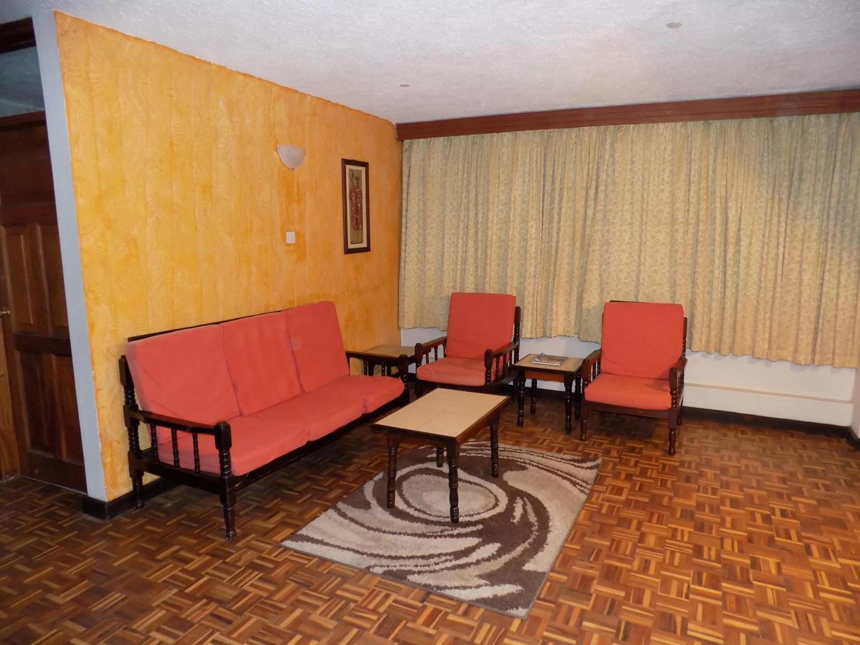 Seating area in Kenya Comfort Suites