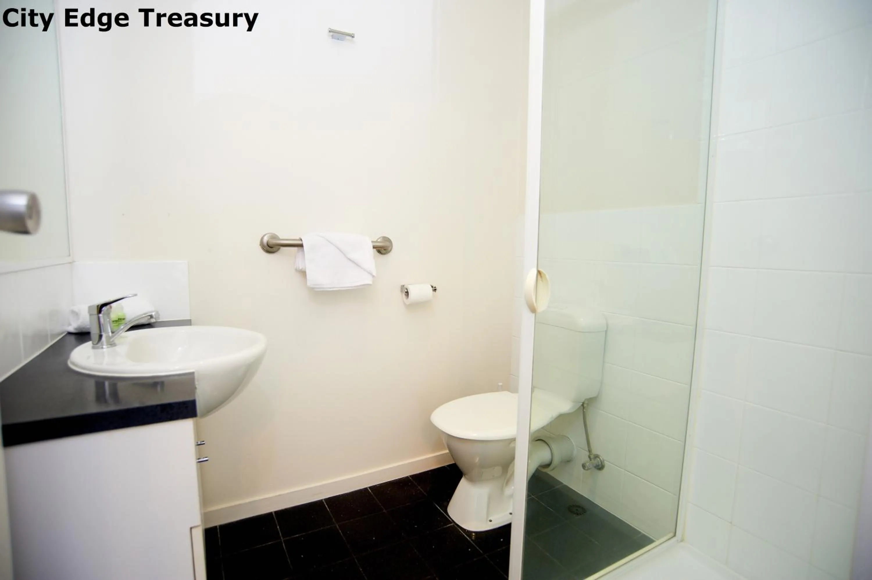 Bathroom in City Edge East Melbourne Apartment Hotel