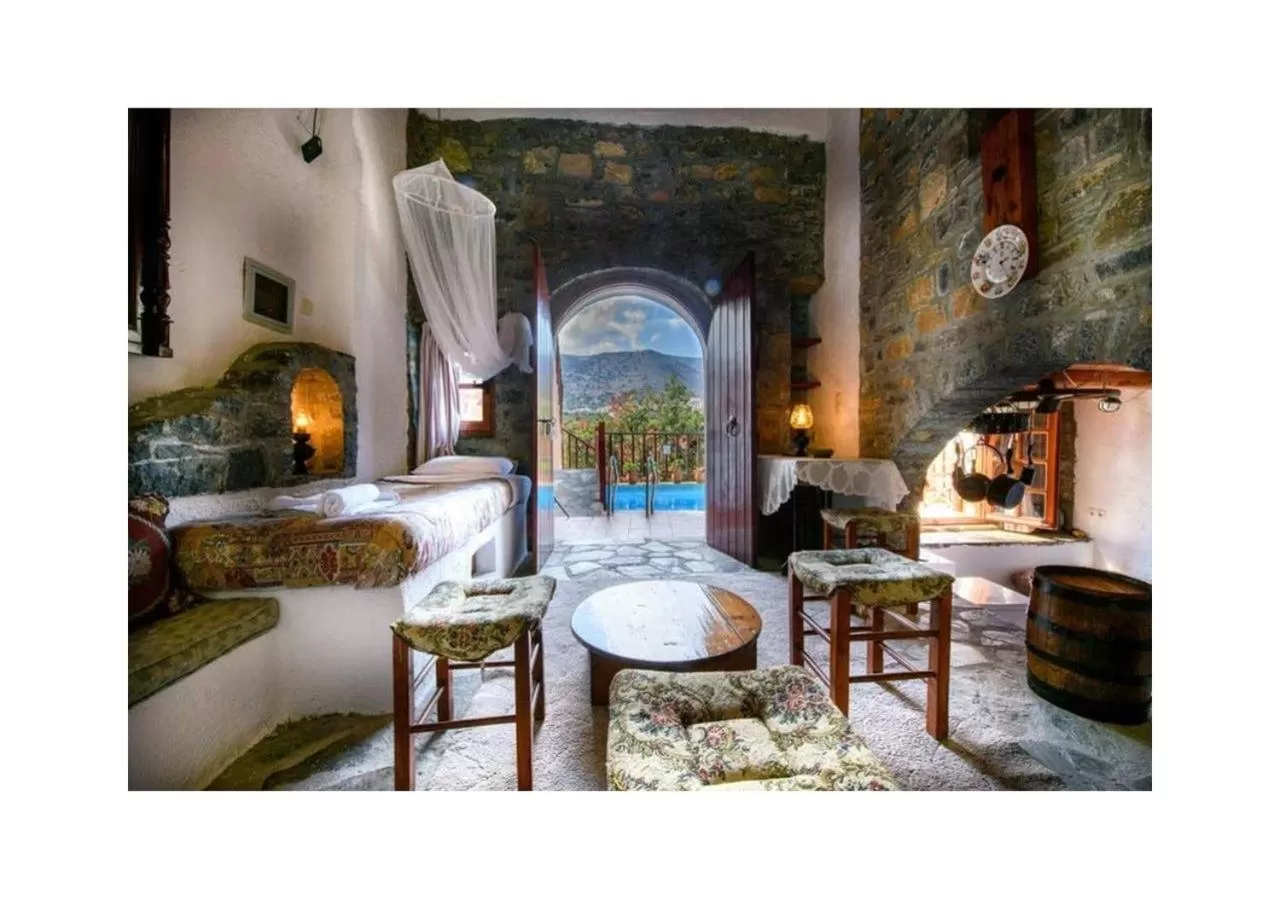Seating area in The Traditional Homes of Crete