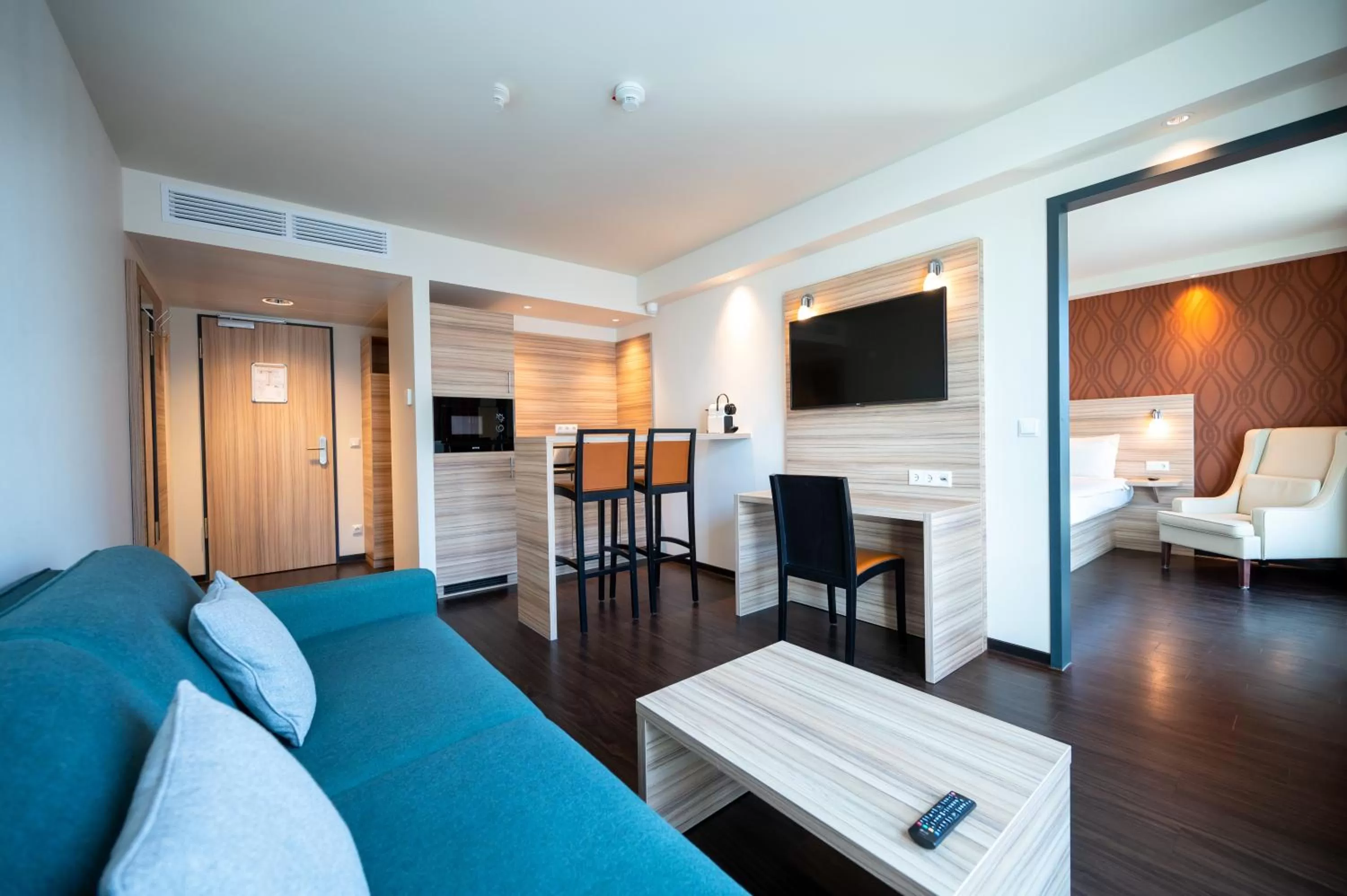 Living room, Bed in Staycity Aparthotels Heidelberg