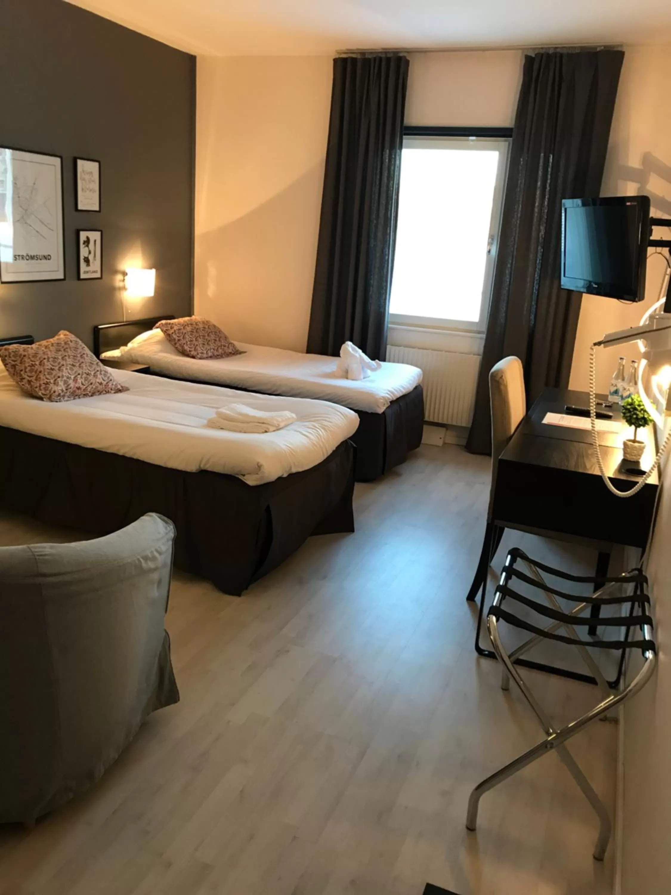 Photo of the whole room, Bed in Hotel Nordica Strömsund