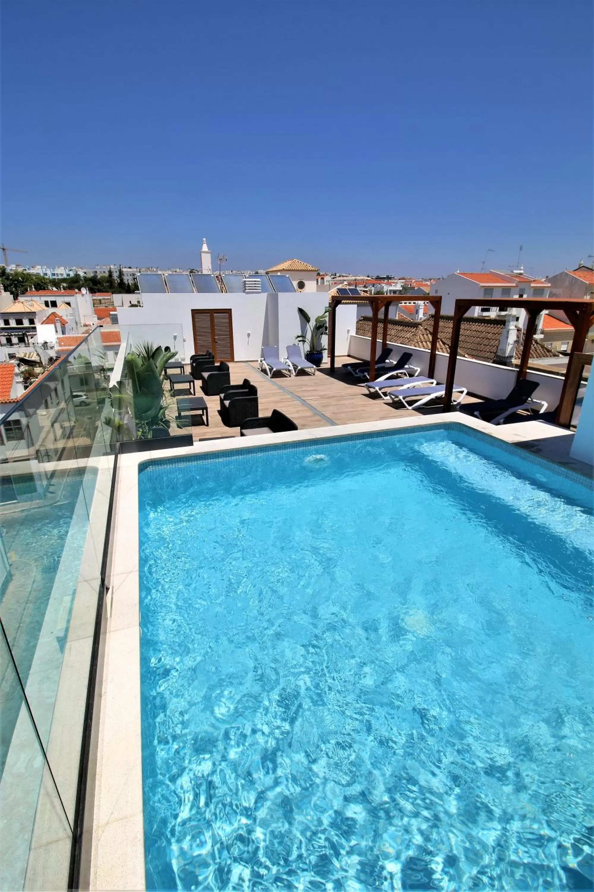 Balcony/Terrace, Swimming Pool in Authentic Tavira Hotel