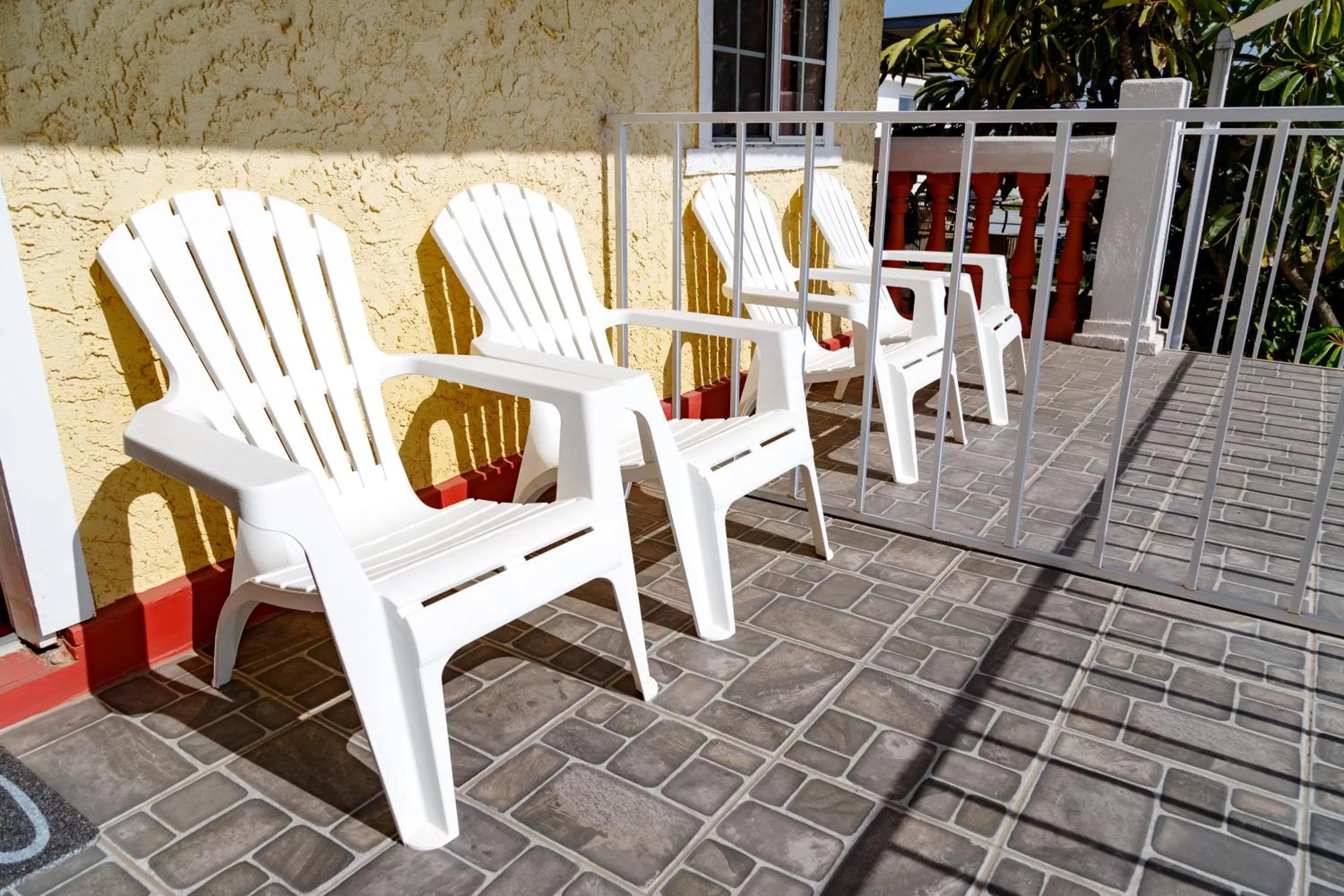 Patio in Playa Hermosa Inn at the beach