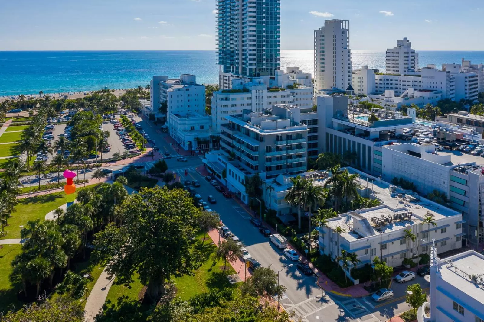 Bird's eye view in South Beach Hotel