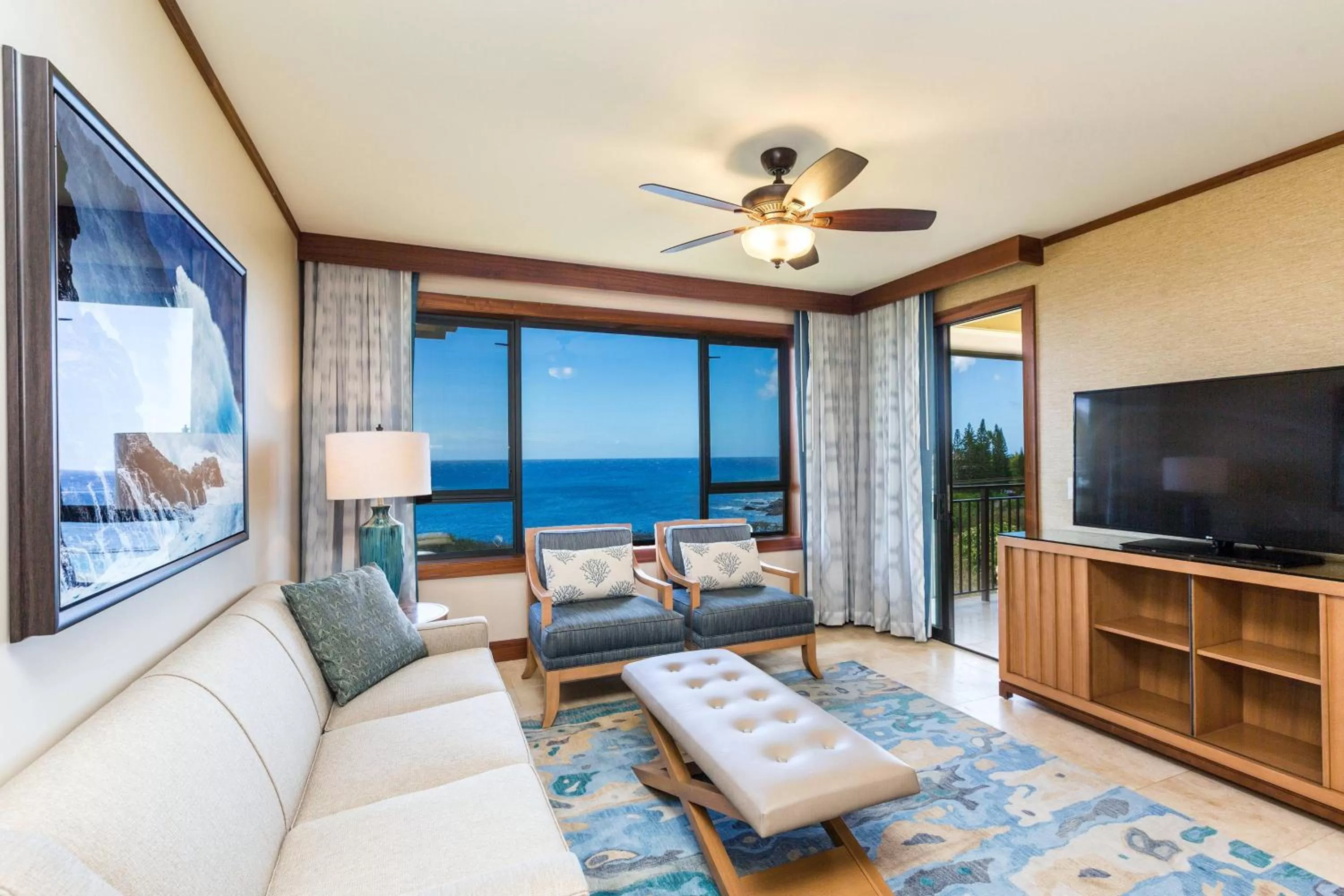 Living room in Koloa Landing Resort at Po'ipu, Autograph Collection