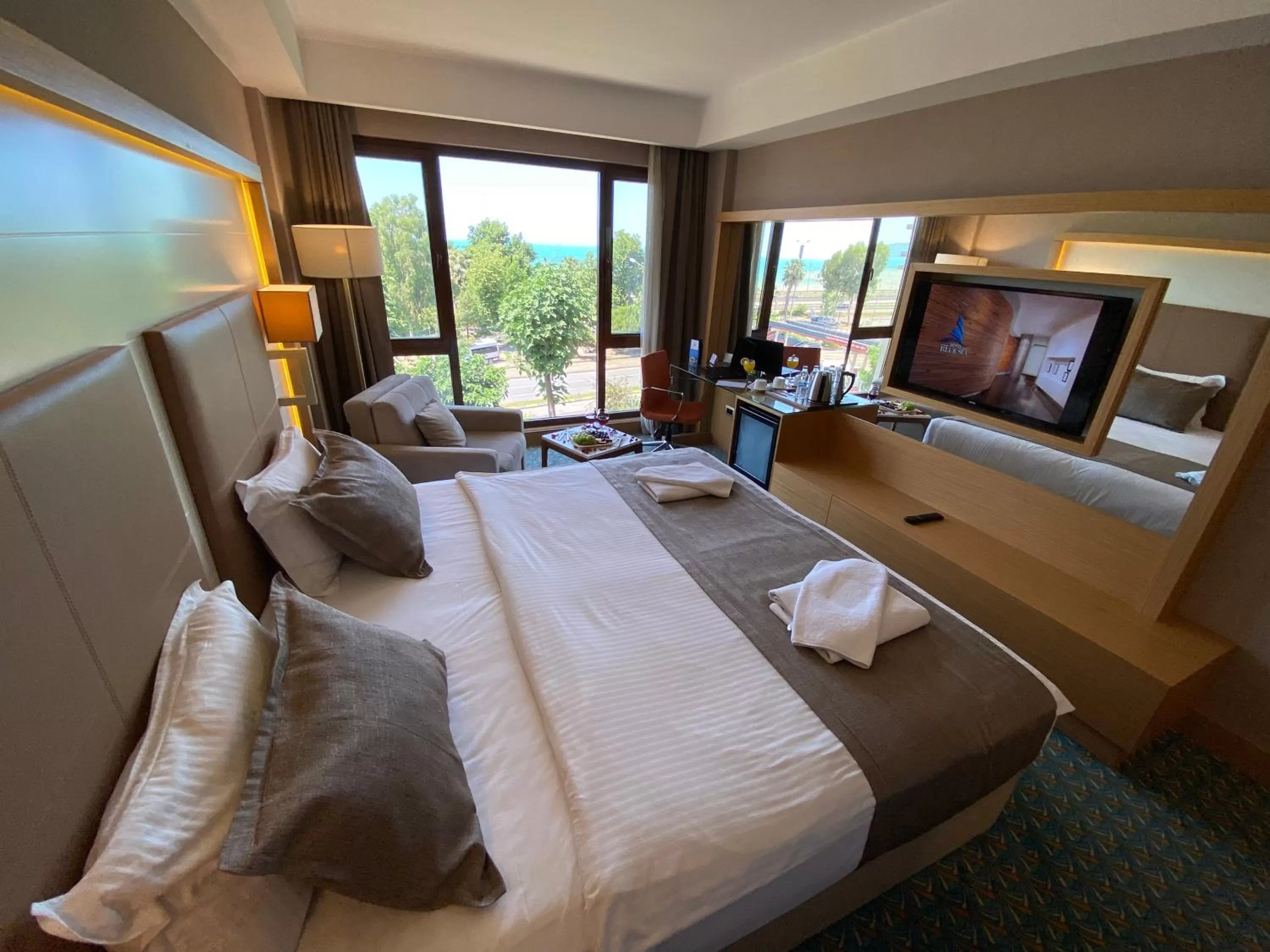 Bed in Blue Sea Hotel