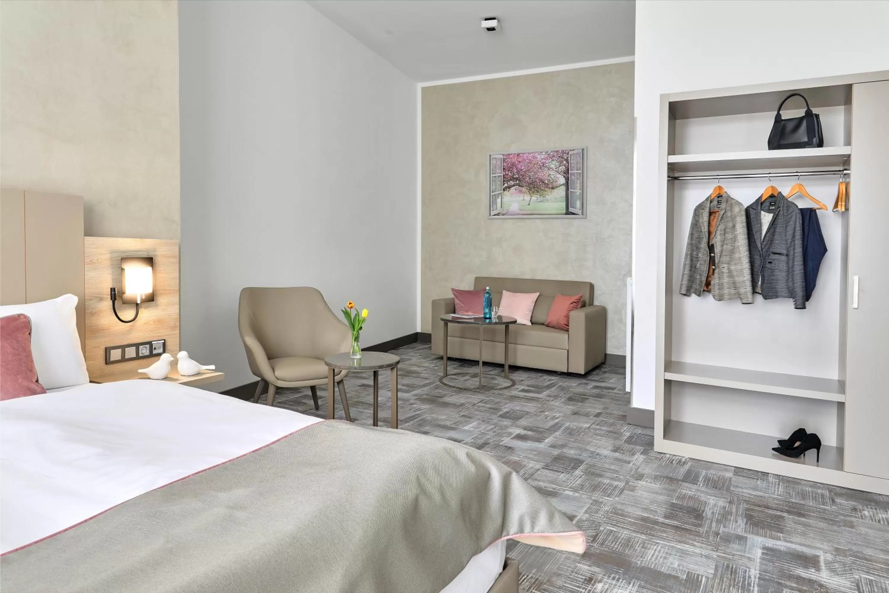 Bed in Hotel Kaiserhof