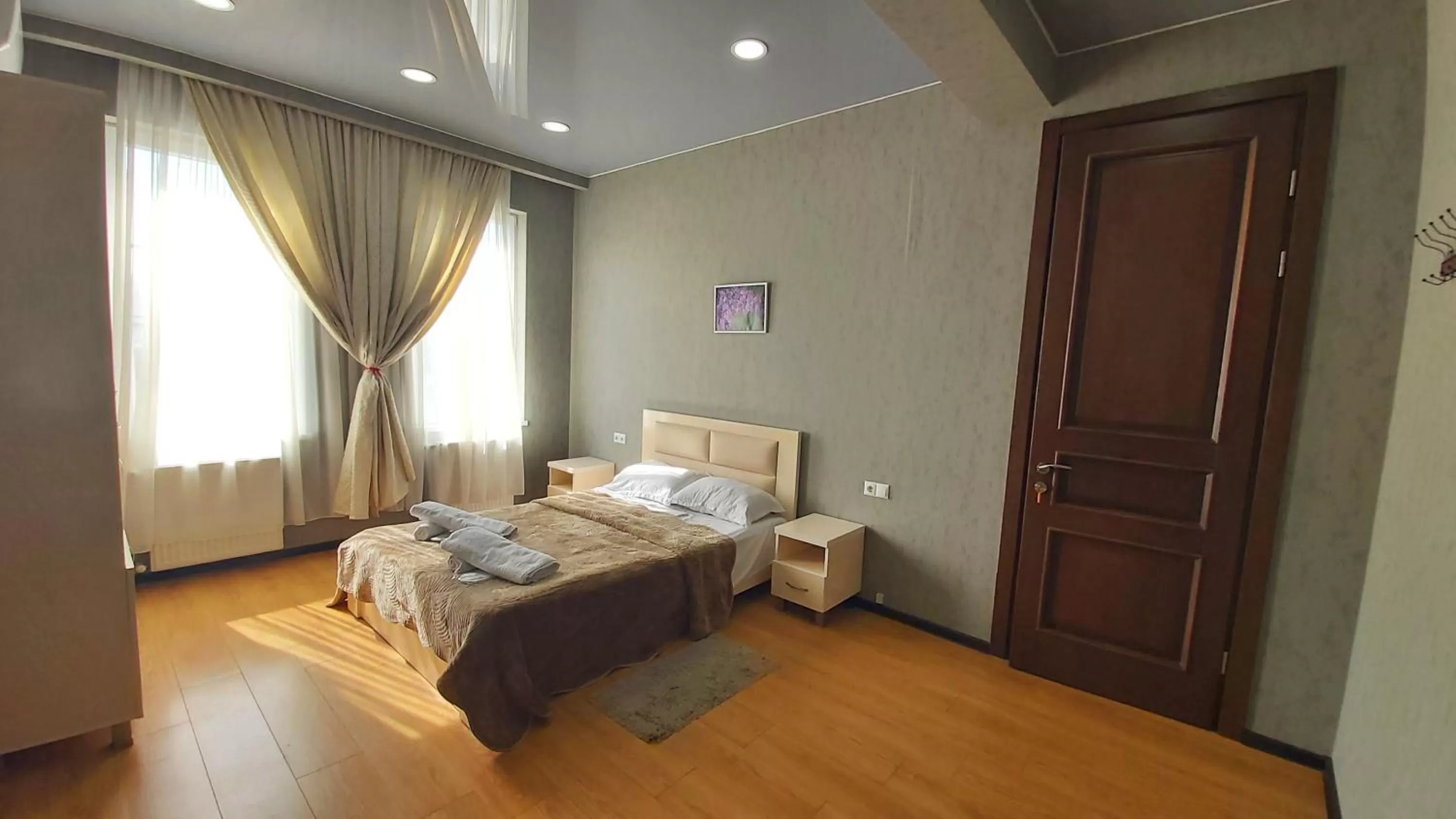 Bed in Gamarjoba Hotel