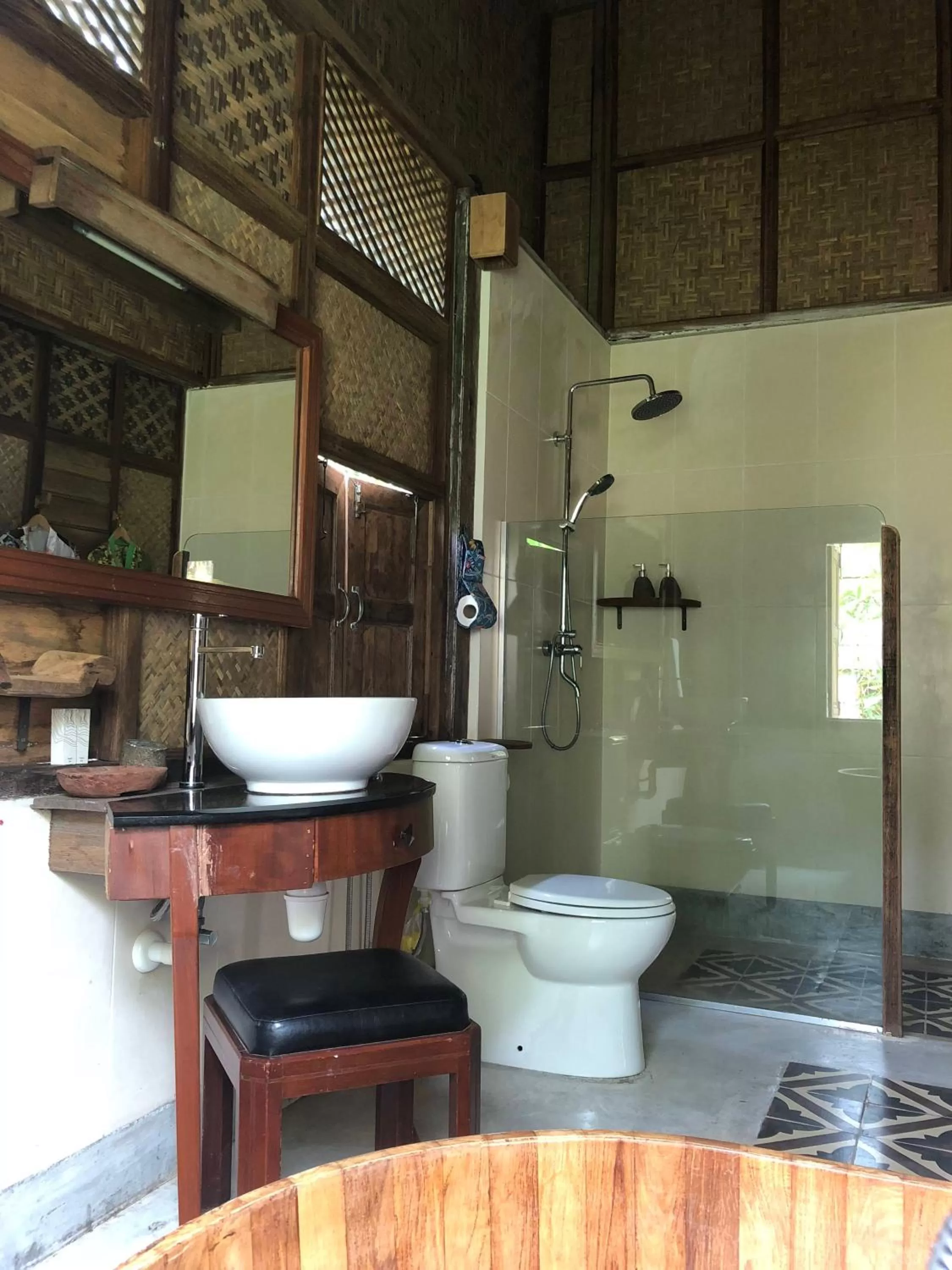 Shower in Kunang Kunang Heritage Villas