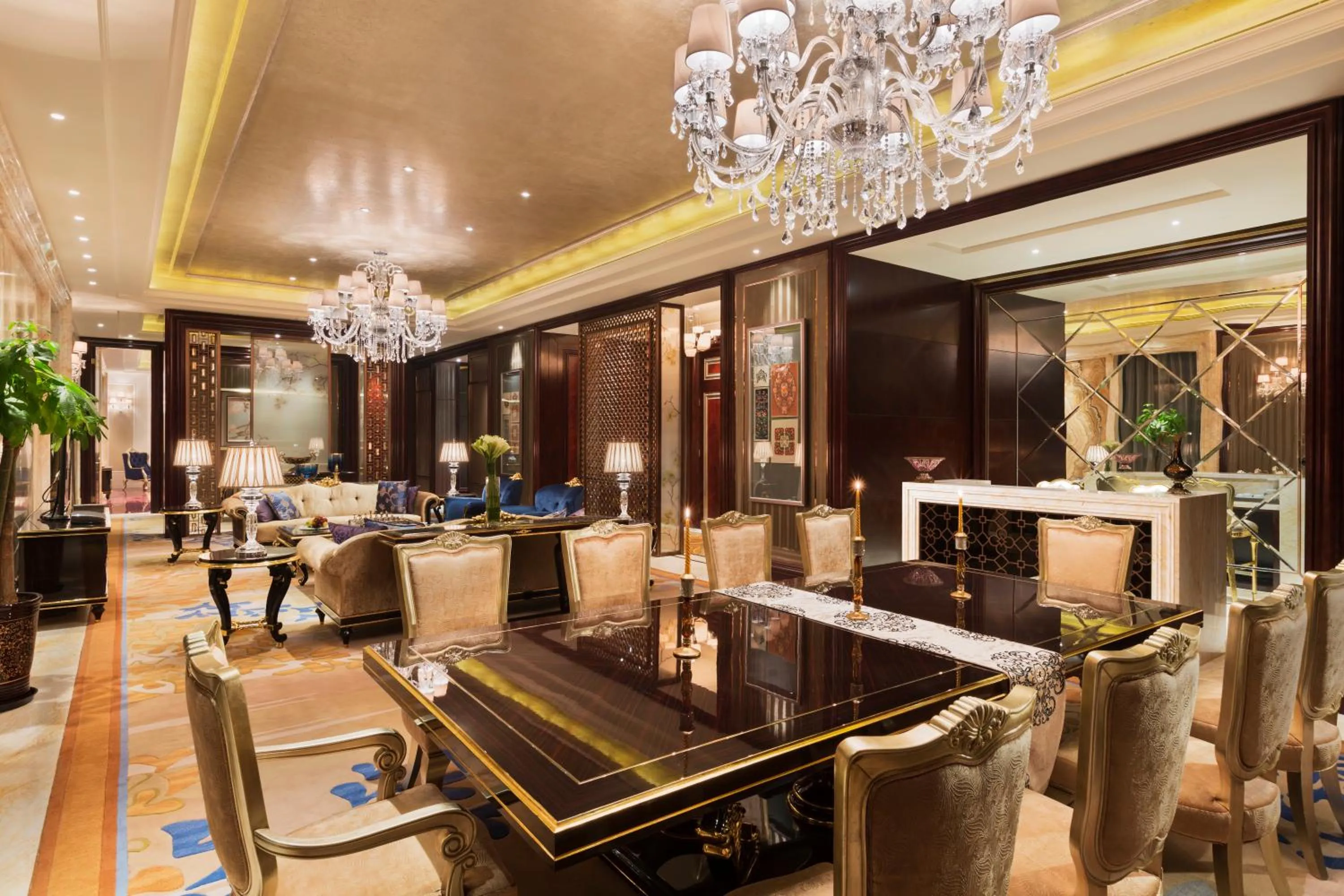 Living room in Wanda Realm Harbin Hotel