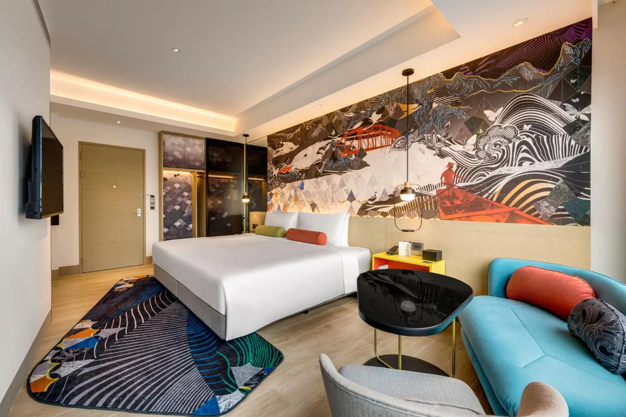 Photo of the whole room, Bed in Hotel Indigo Taipei North by IHG