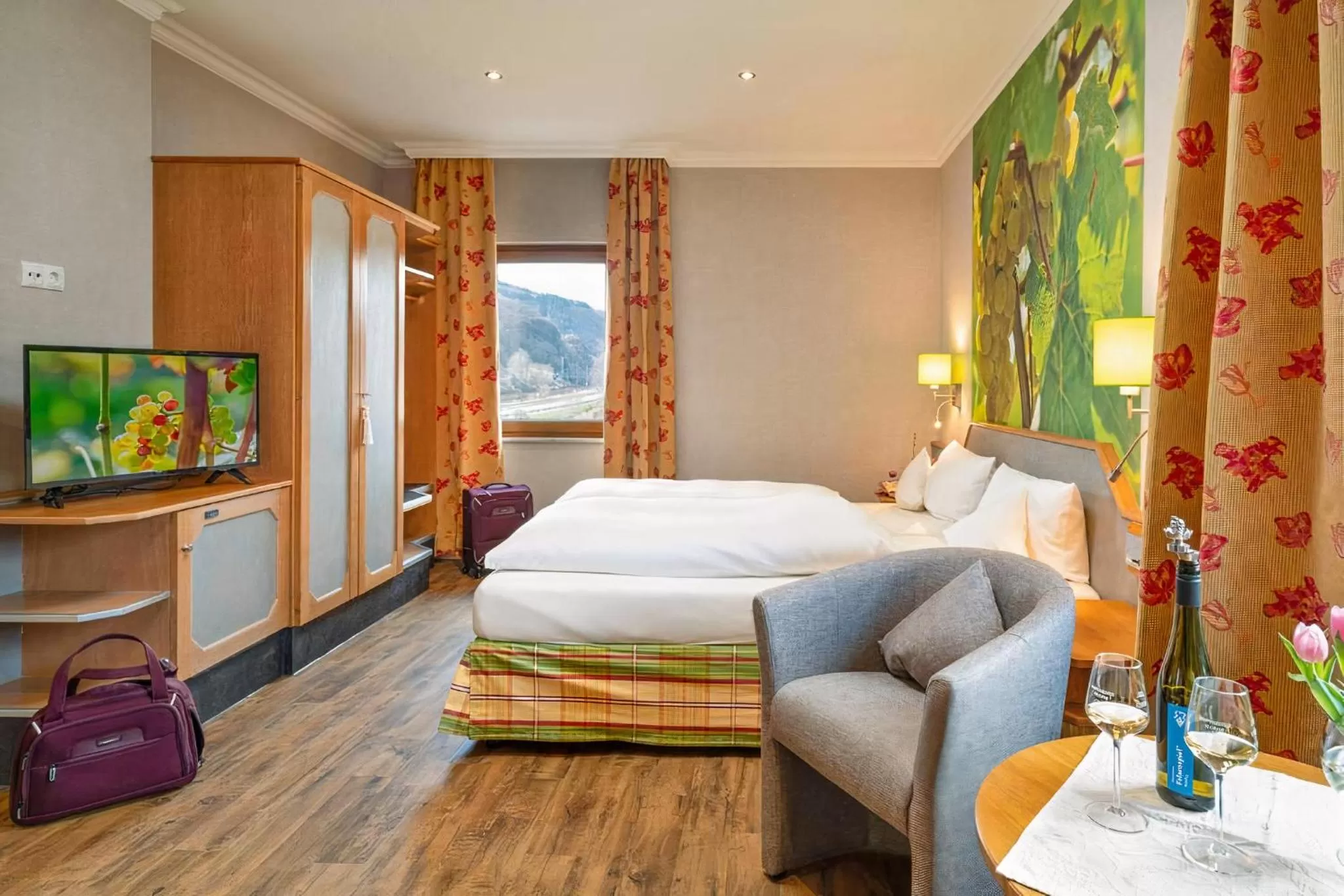 Bed in Weinhotel Landsknecht