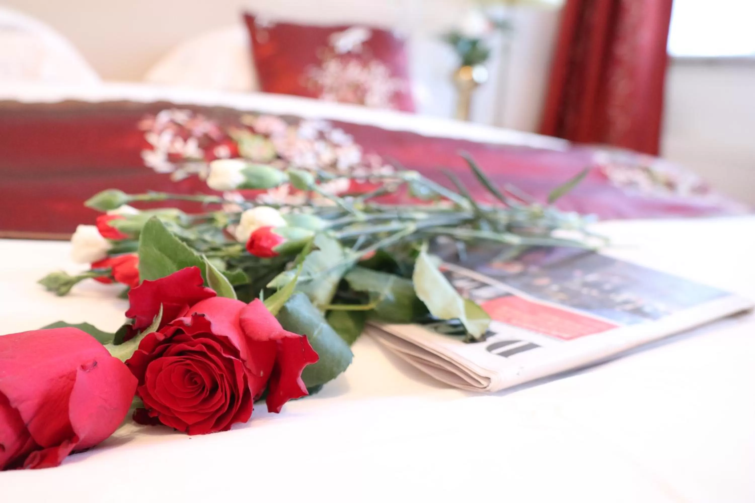 Decorative detail, Bed in Brommavik Hotel