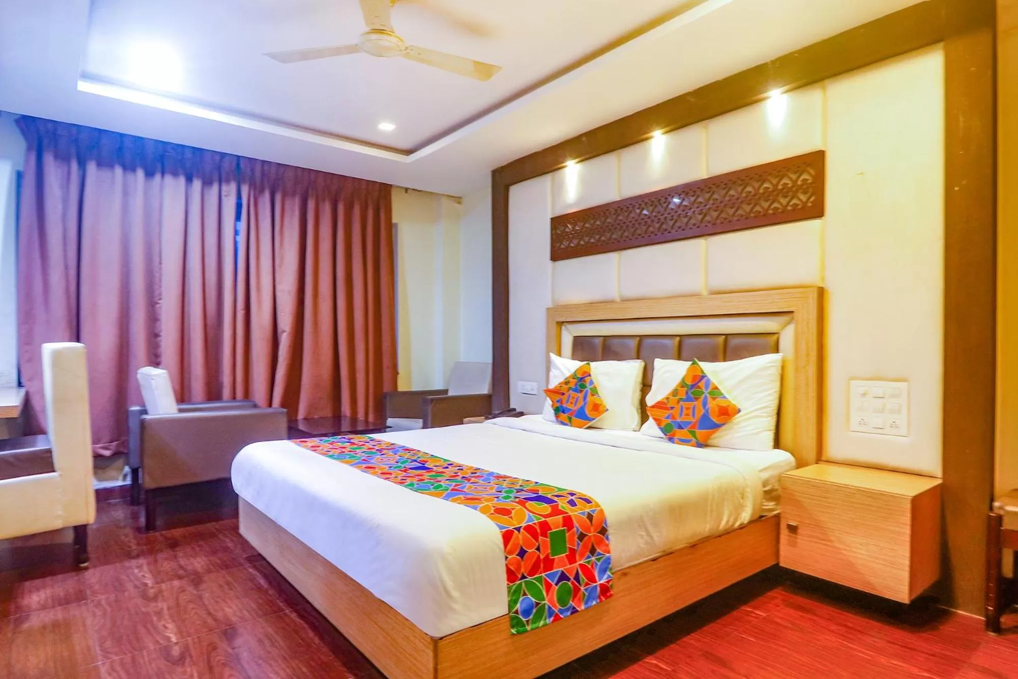 Bed in FabHotel Keerthi's Anupama - Nr Indira Gandhi Stadium