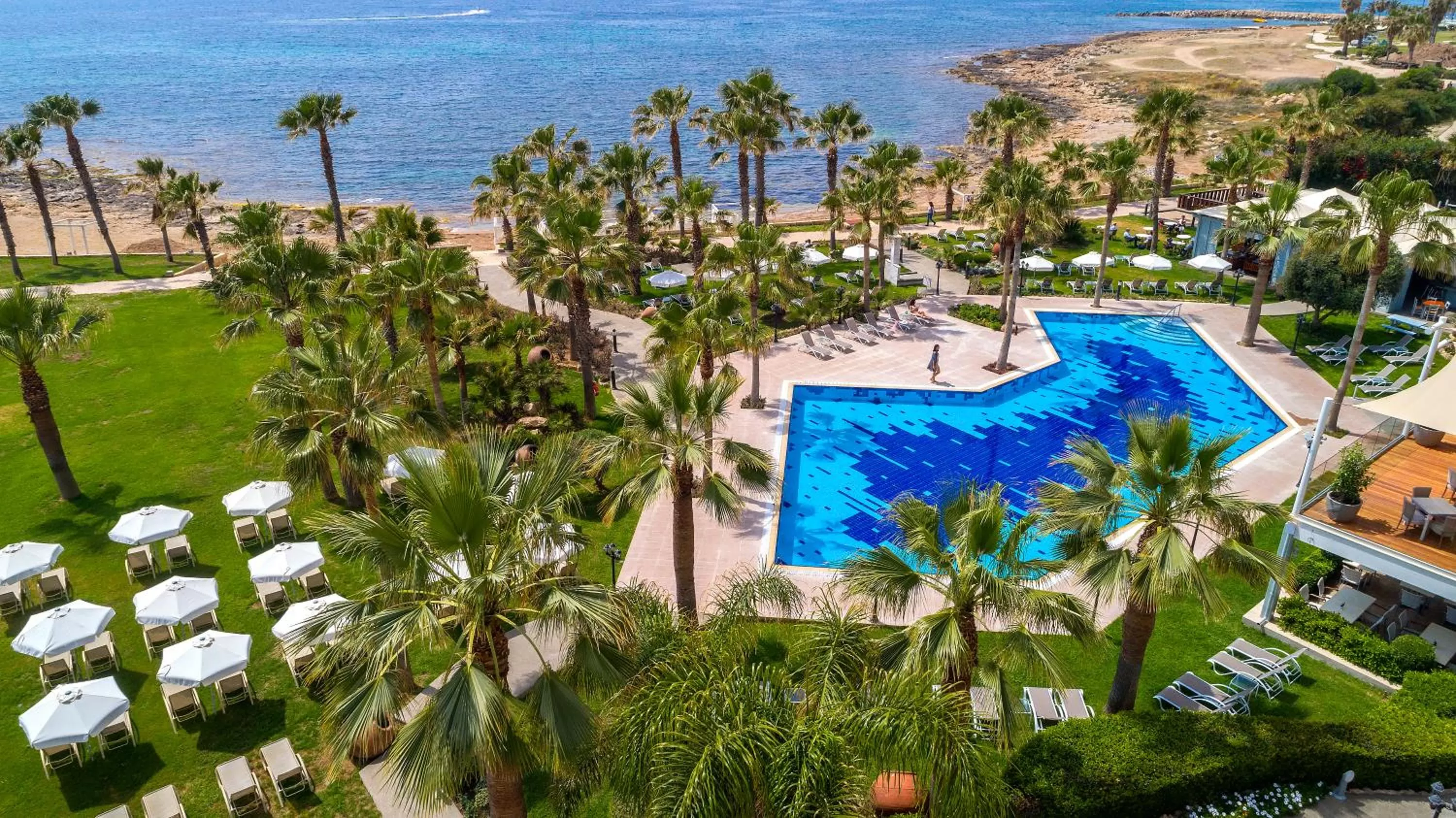 Pool view in Aquamare Beach Hotel & Spa