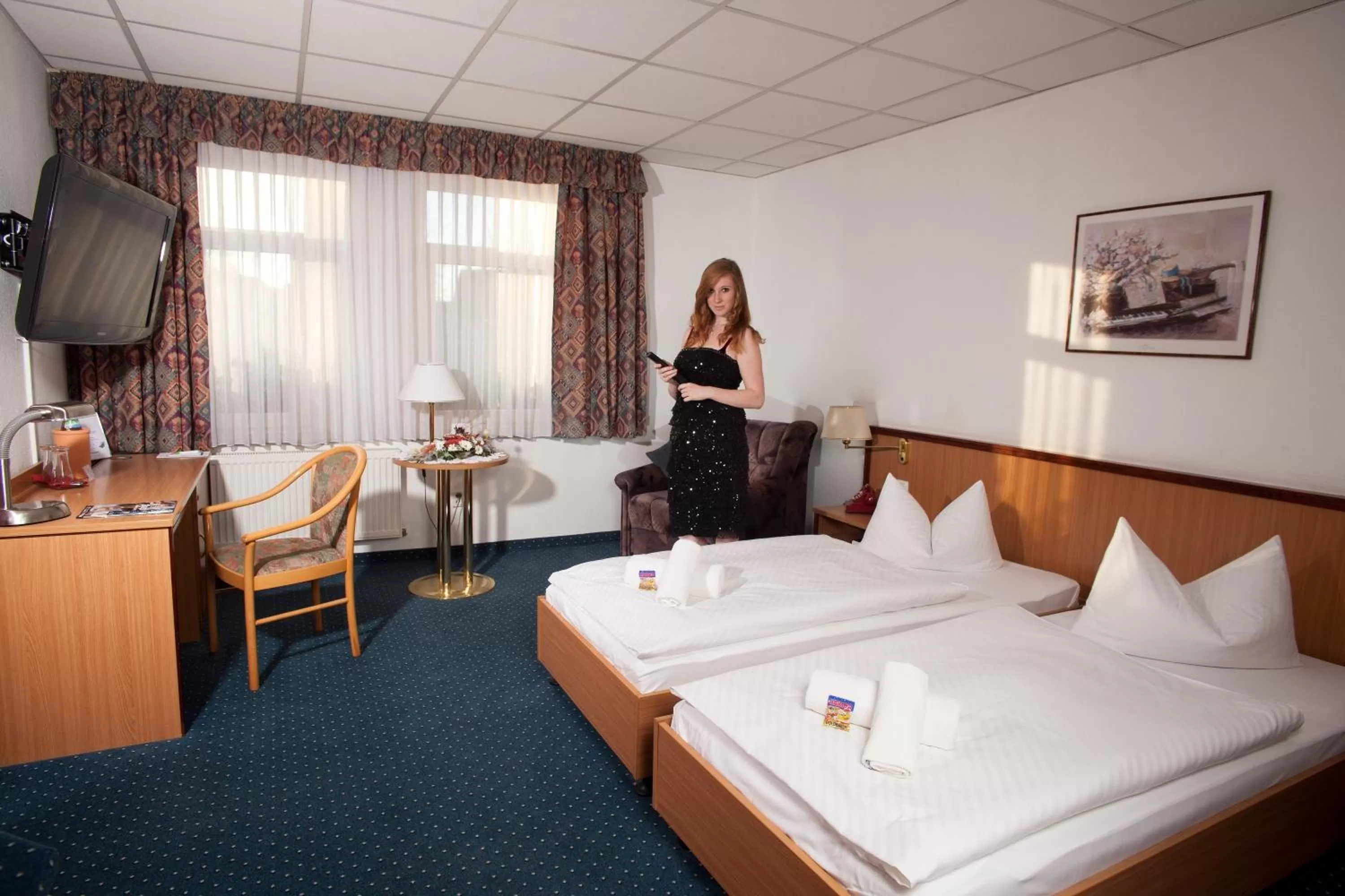 Photo of the whole room, Bed in Hotel & Restaurant Alte Molkerei Kölleda