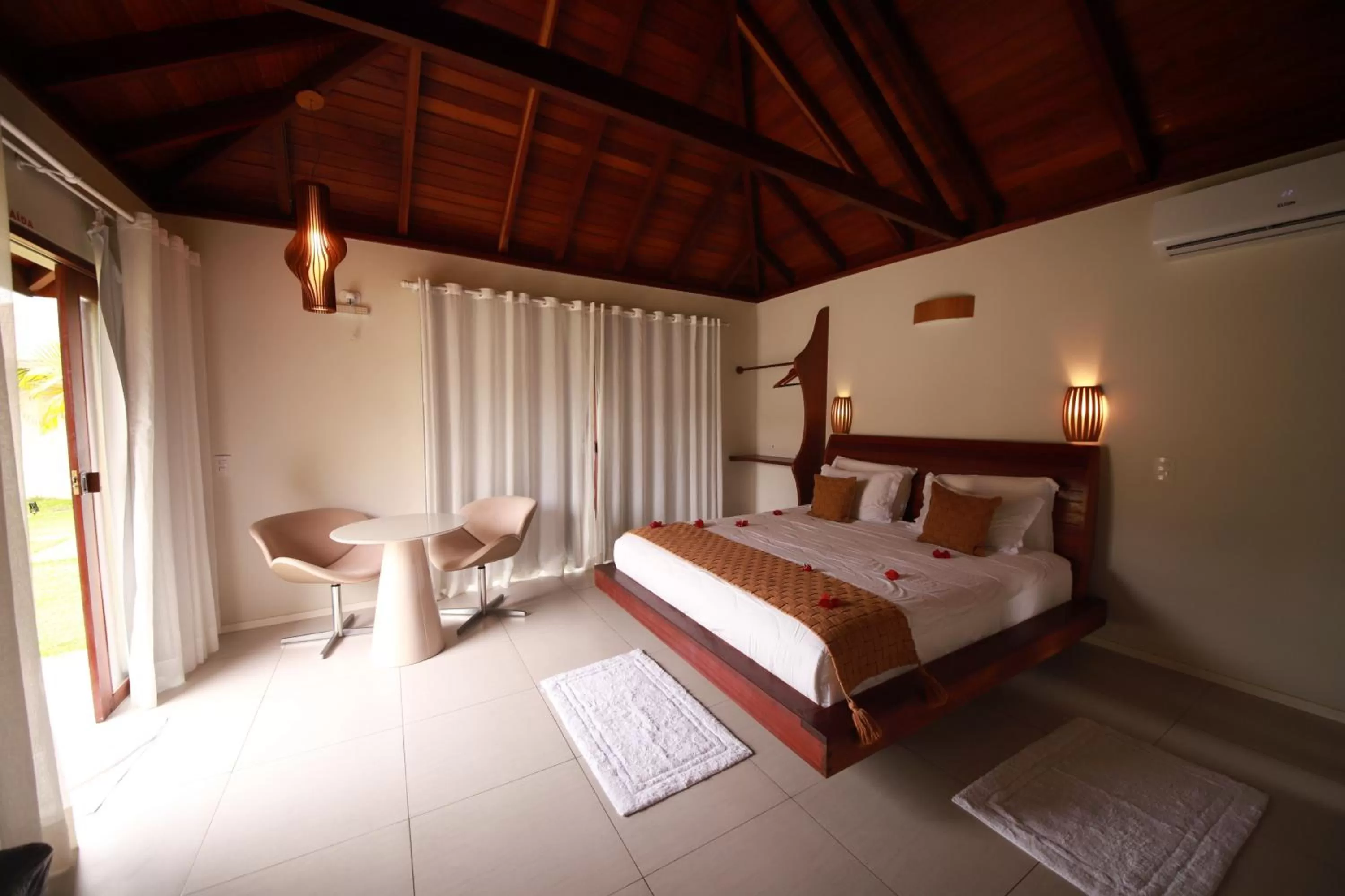 Bed in Pousada Rangai