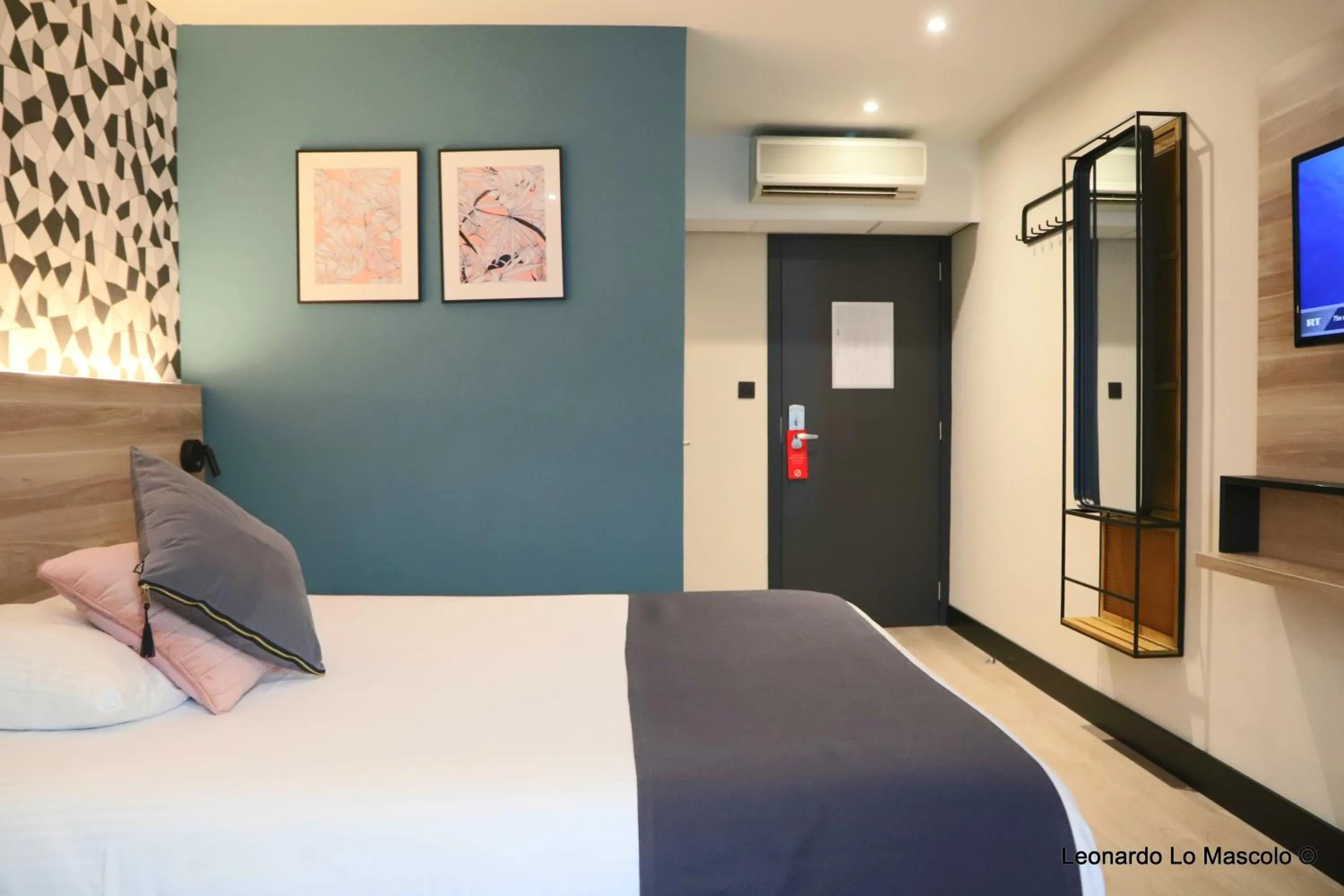 Bed in Univers Hotel Liege-Guillemins