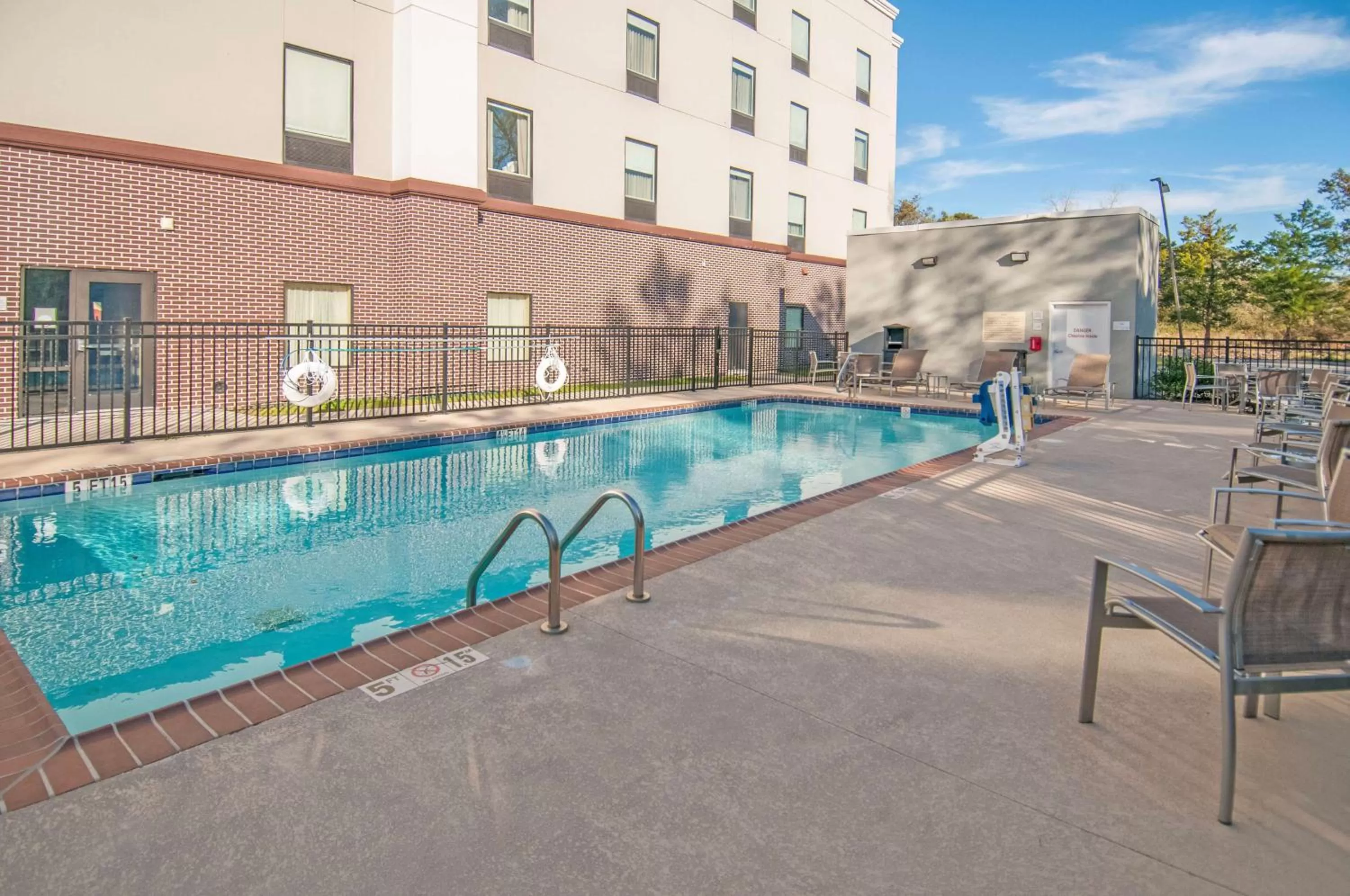 Pool view in Hampton Inn Opelousas