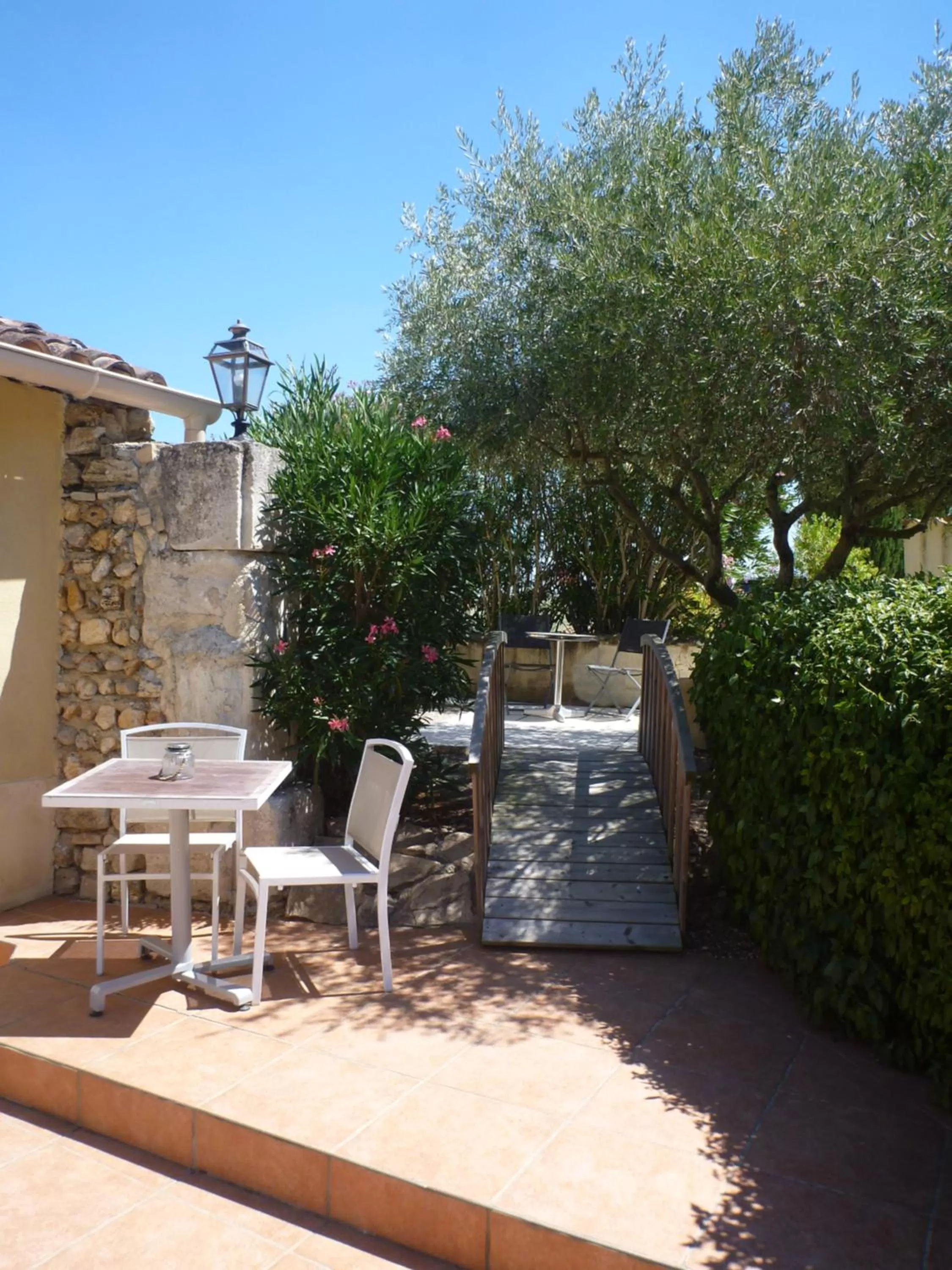 Balcony/Terrace in Logis Hôtel La Bastide Saint Bach