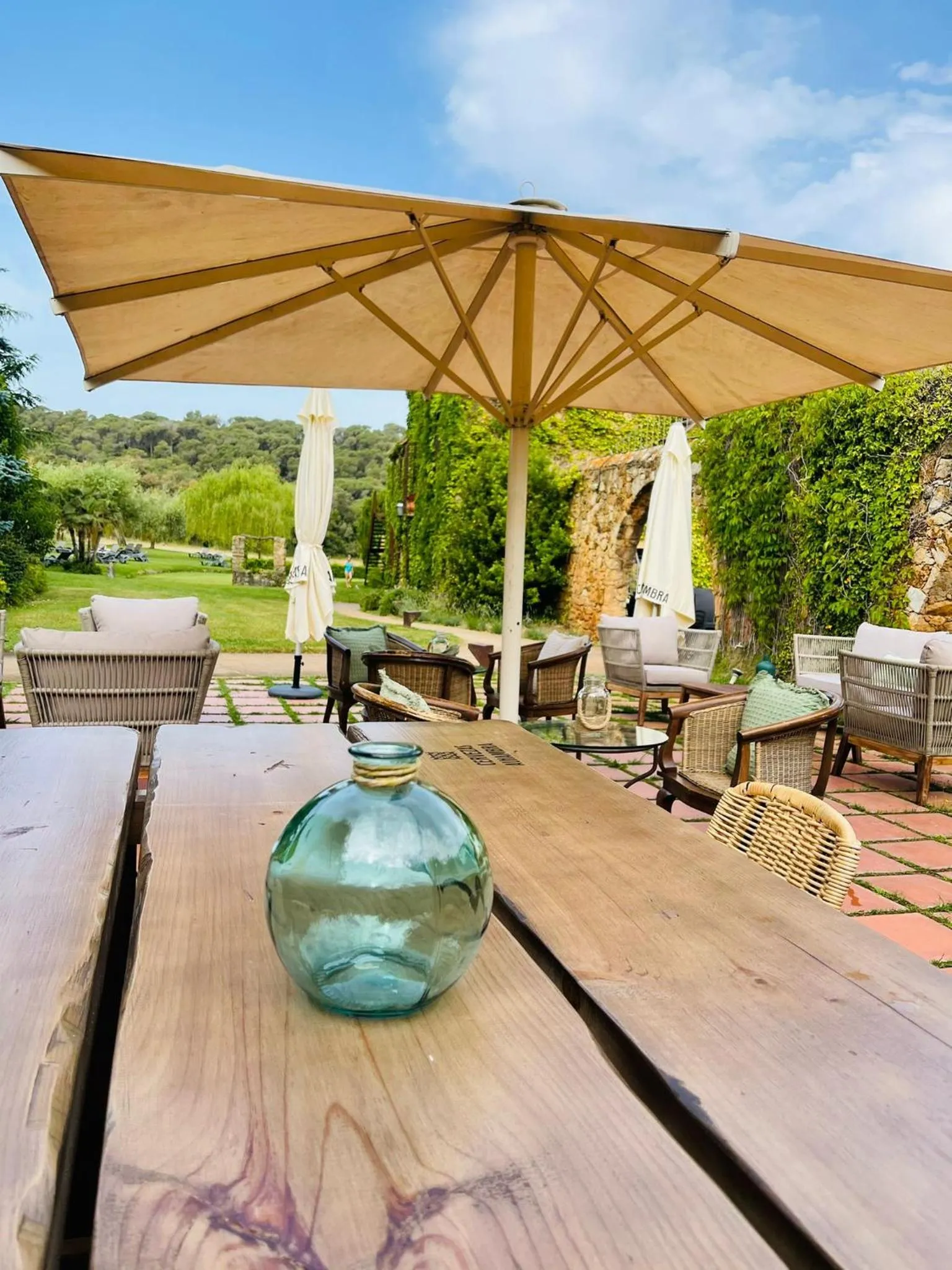 Patio in Mas Salvi Country Boutique Hotel