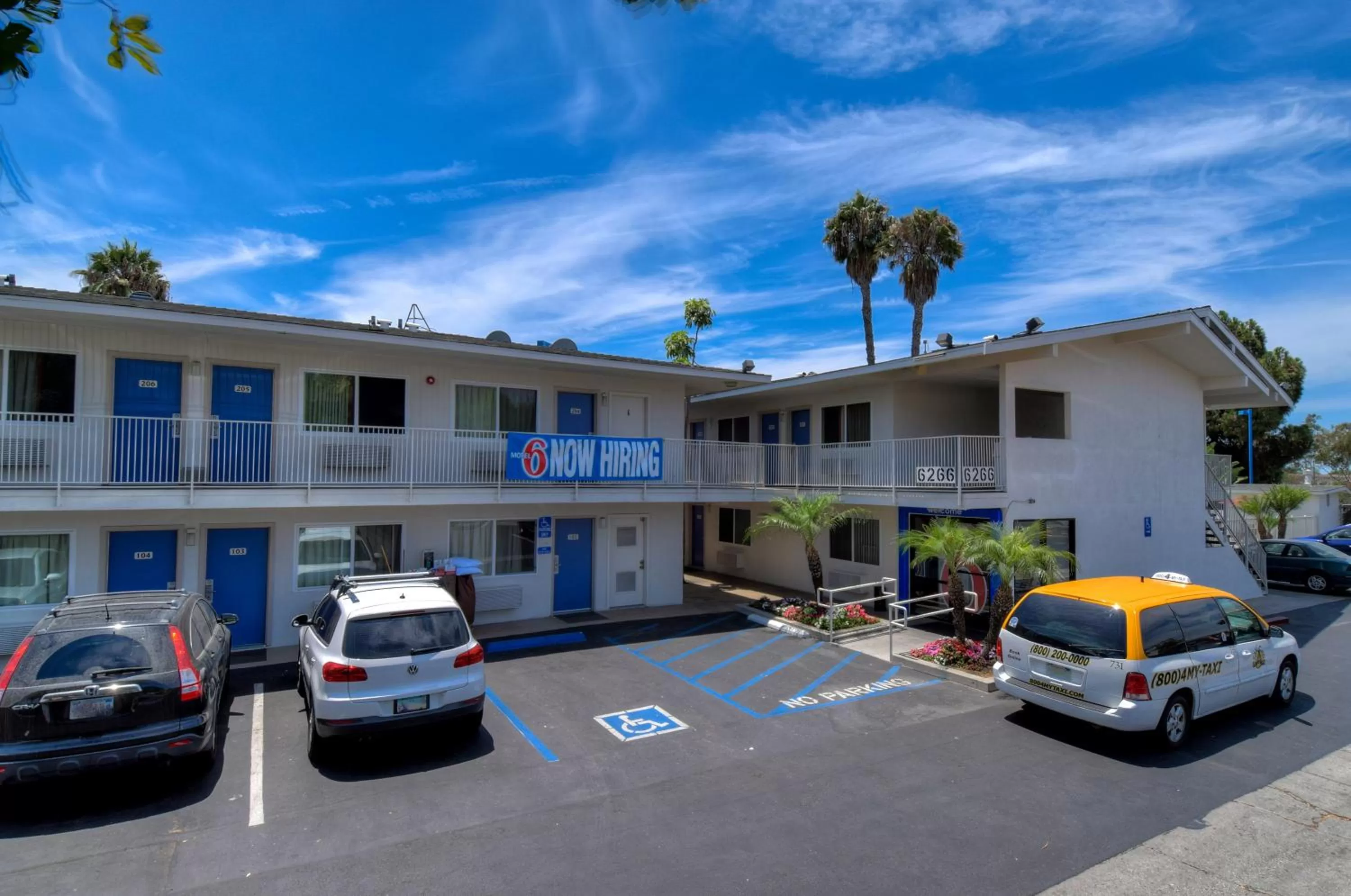 Facade/entrance in Motel 6-Westminster, CA - South - Long Beach Area